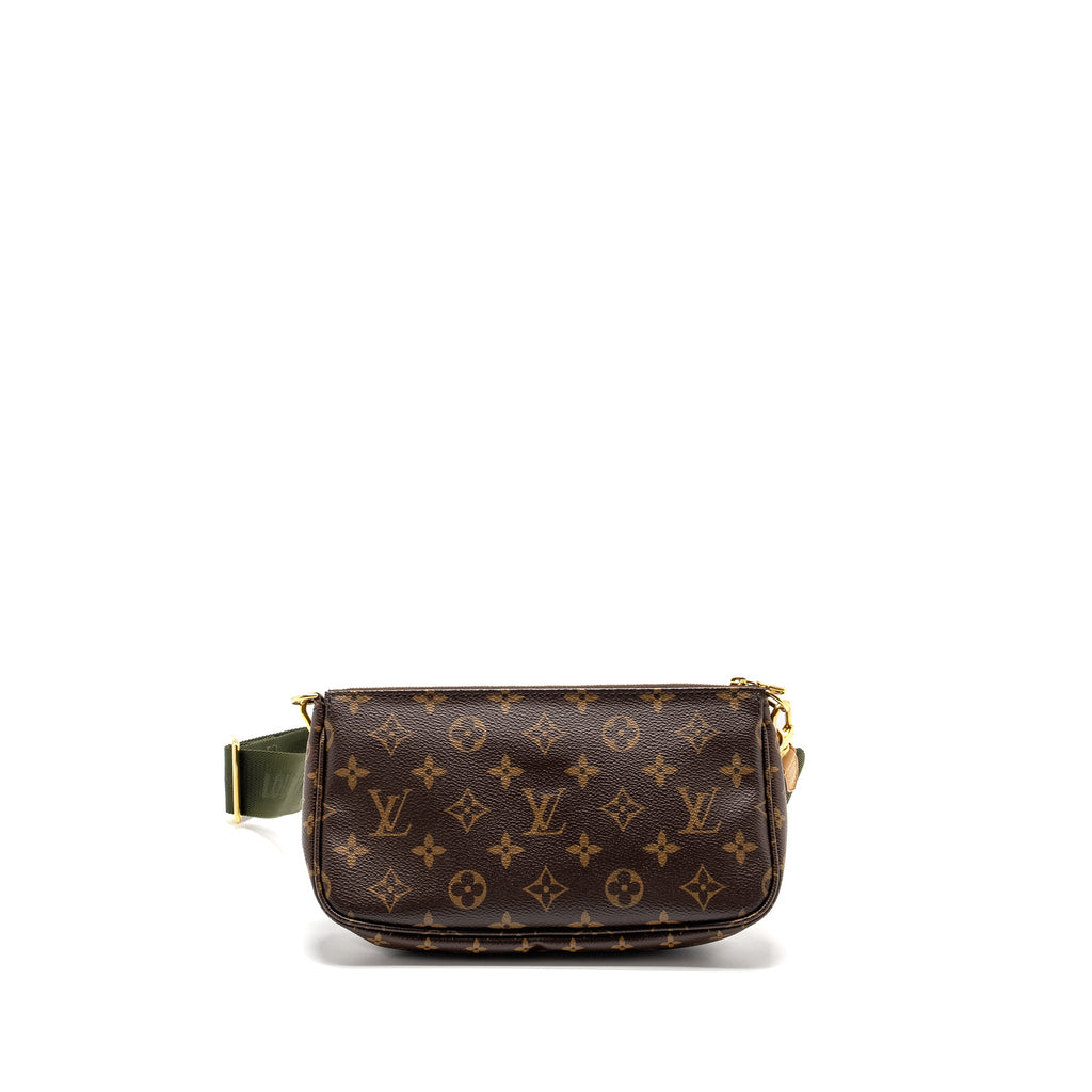 LOUIS VUITTON MULTI POCHETTE ACCESSORIES MONOGRAM CANVAS KHAKI GHW
