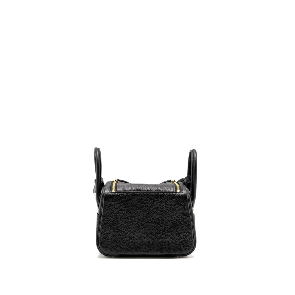 HERMES MINI LINDY CLEMENCE BLACK GHW