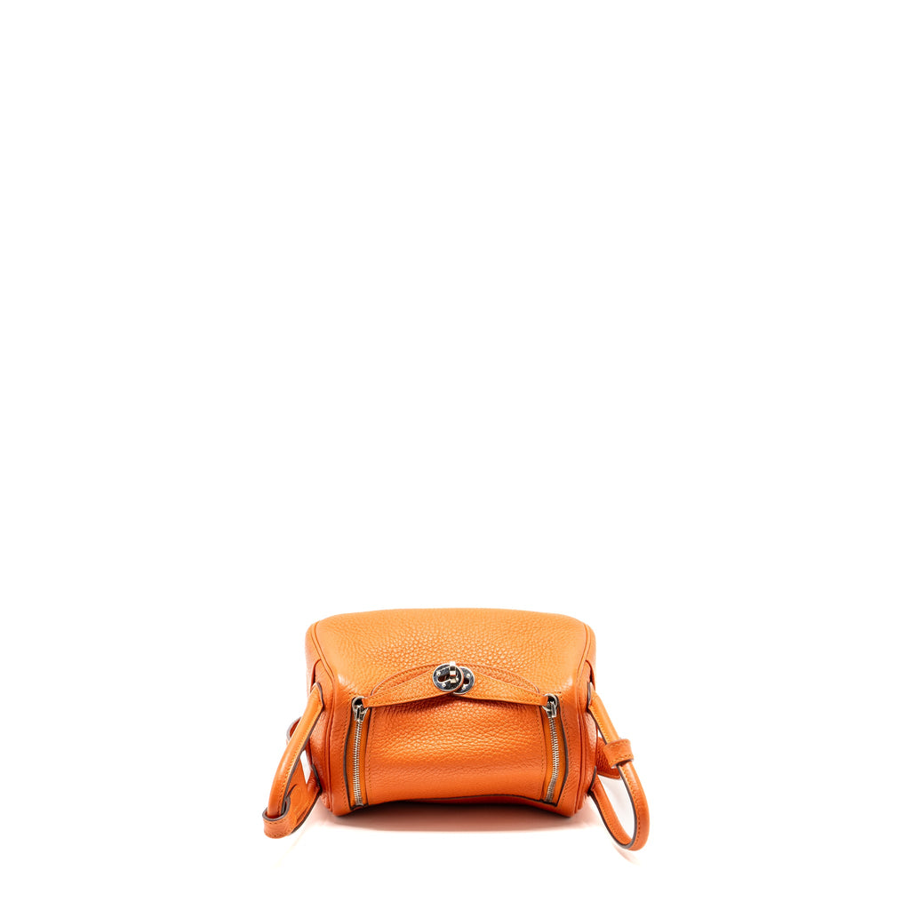 HERMES MINI LINDY CLEMENCE FEU SHW