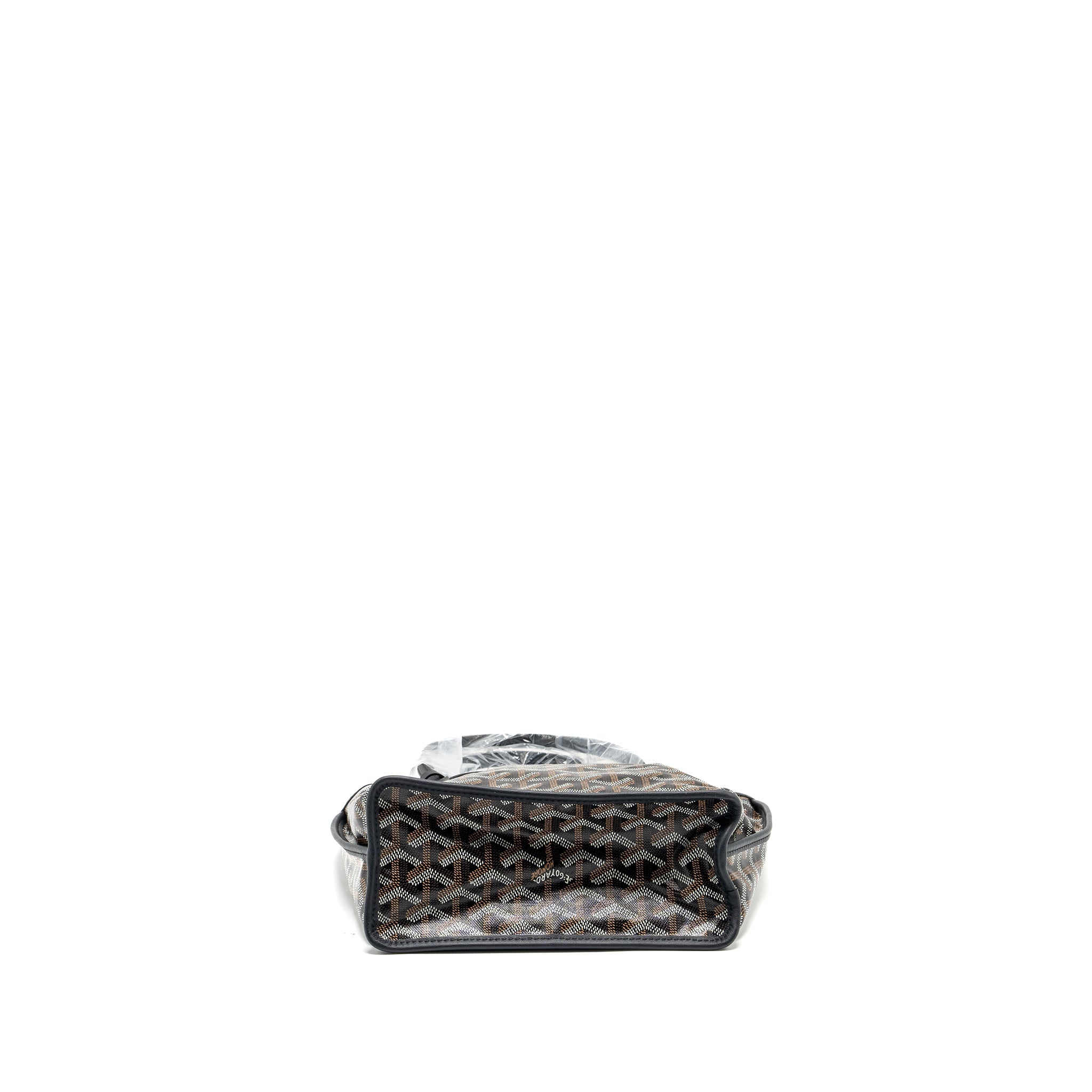 GOYARD MINI ANJOU TOTE BAG GOYARDLINE CANVAS / CALFSKIN BLACK SHW
