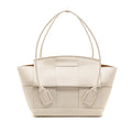 BOTTEGA VENETA LARGE ARCO TOTE BAG GRAINED CALFSKIN WHITE GHW