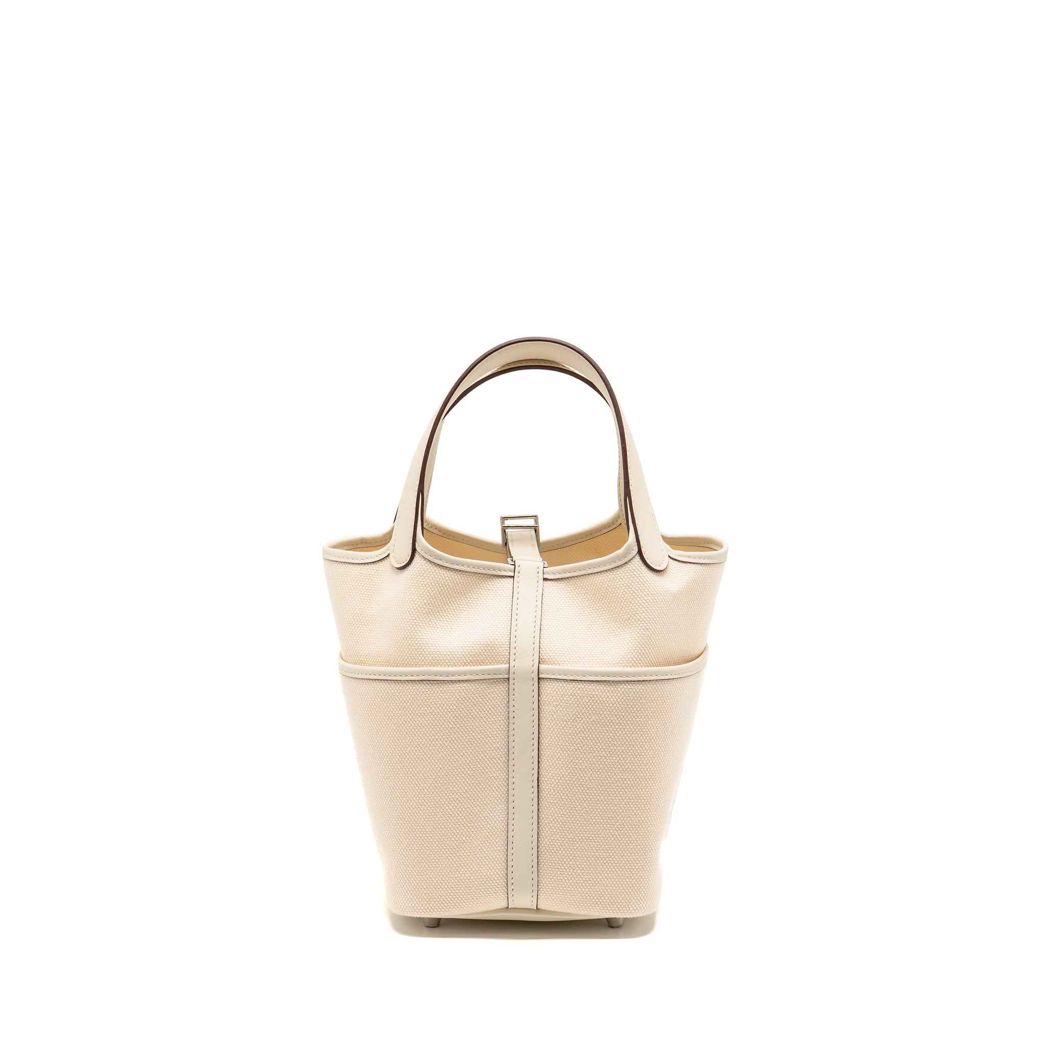 HERMES CARGO PICOTIN 18 LOCK BAG CANVAS/SWIFT ECRU/NATA SHW