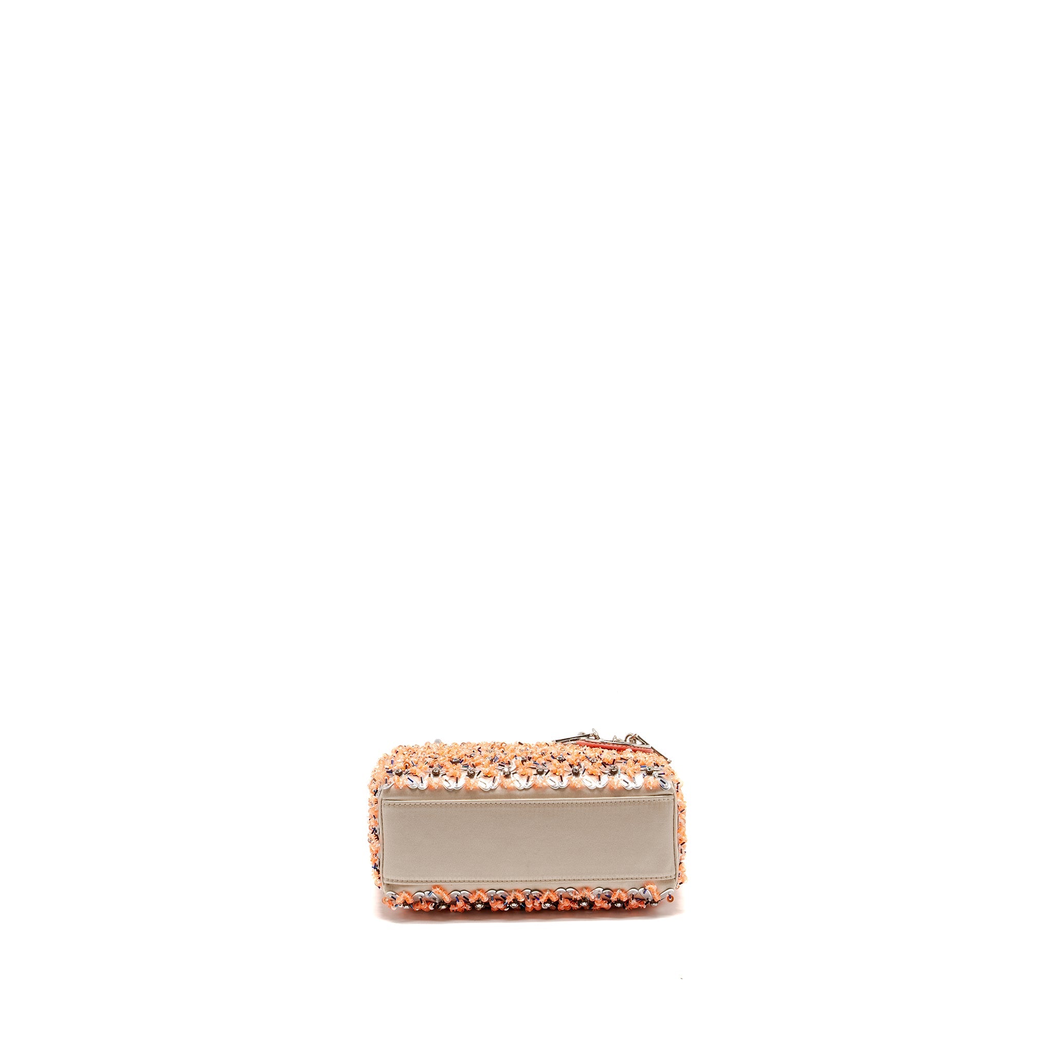 DIOR MINI LADY DIOR LIMITED EDITION VELVET / ALLIGATOR / SEQUIN LIGHT PINK SHW
