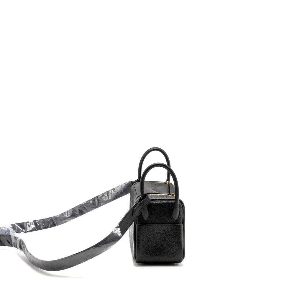 HERMES MINI LINDY CLEMENCE BLACK GHW