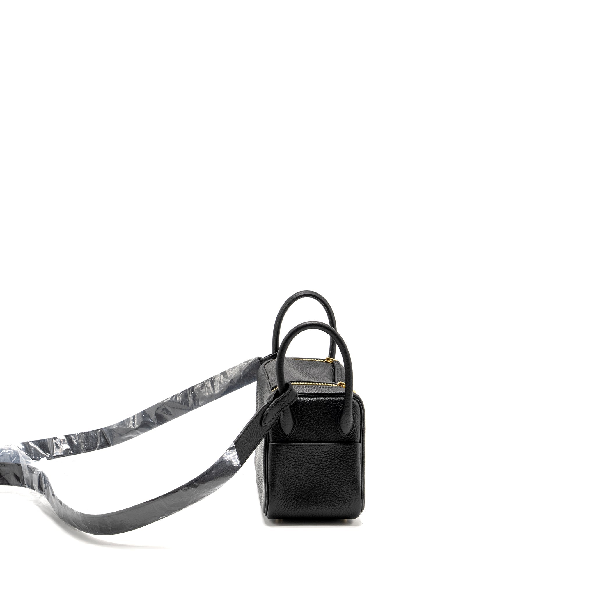 HERMES MINI LINDY CLEMENCE BLACK GHW