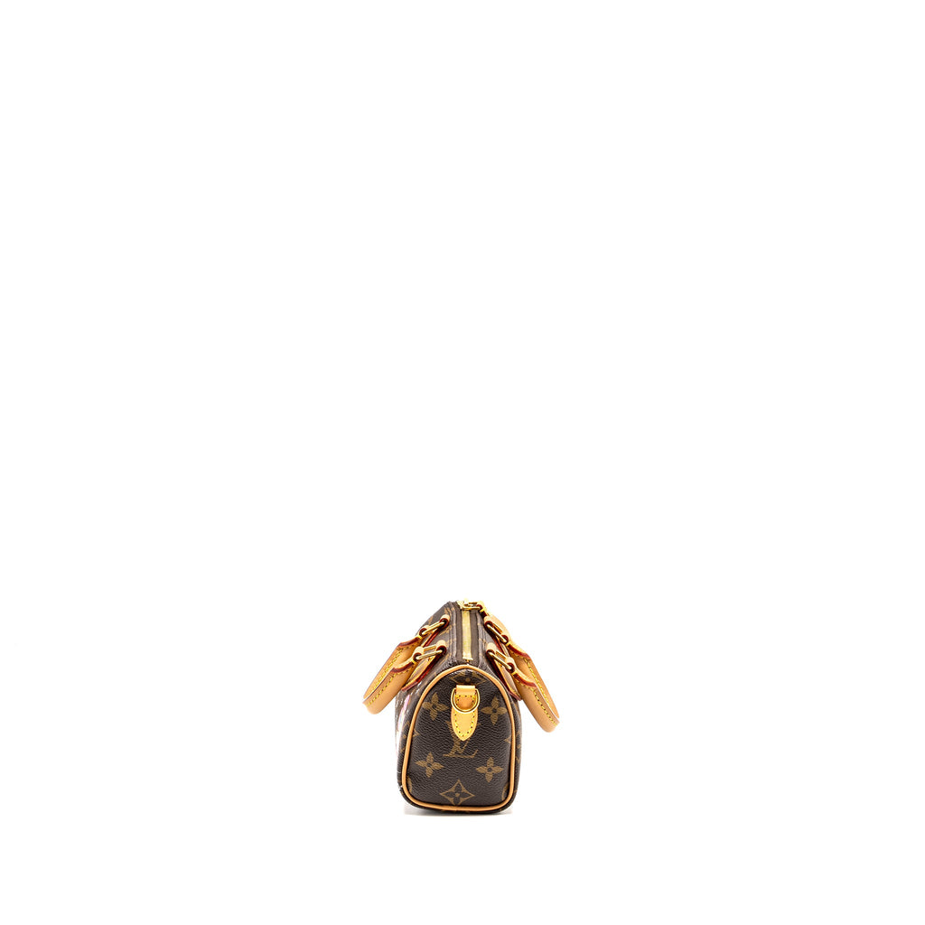 LOUIS VUITTON NANO SPEEDY VIVIENNE LIMITED EDITION MONOGRAM CANVAS GHW