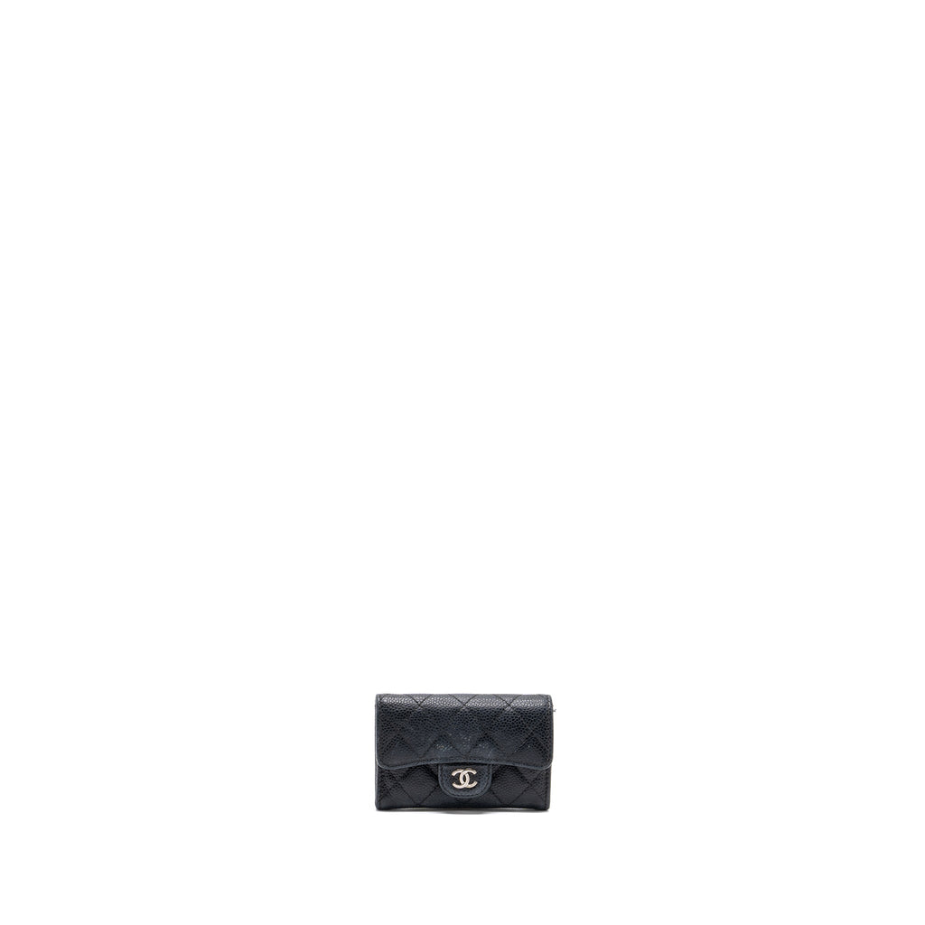 CHANEL CLASSIC FLAP CARD HOLDER CAVIAR BLACK SHW