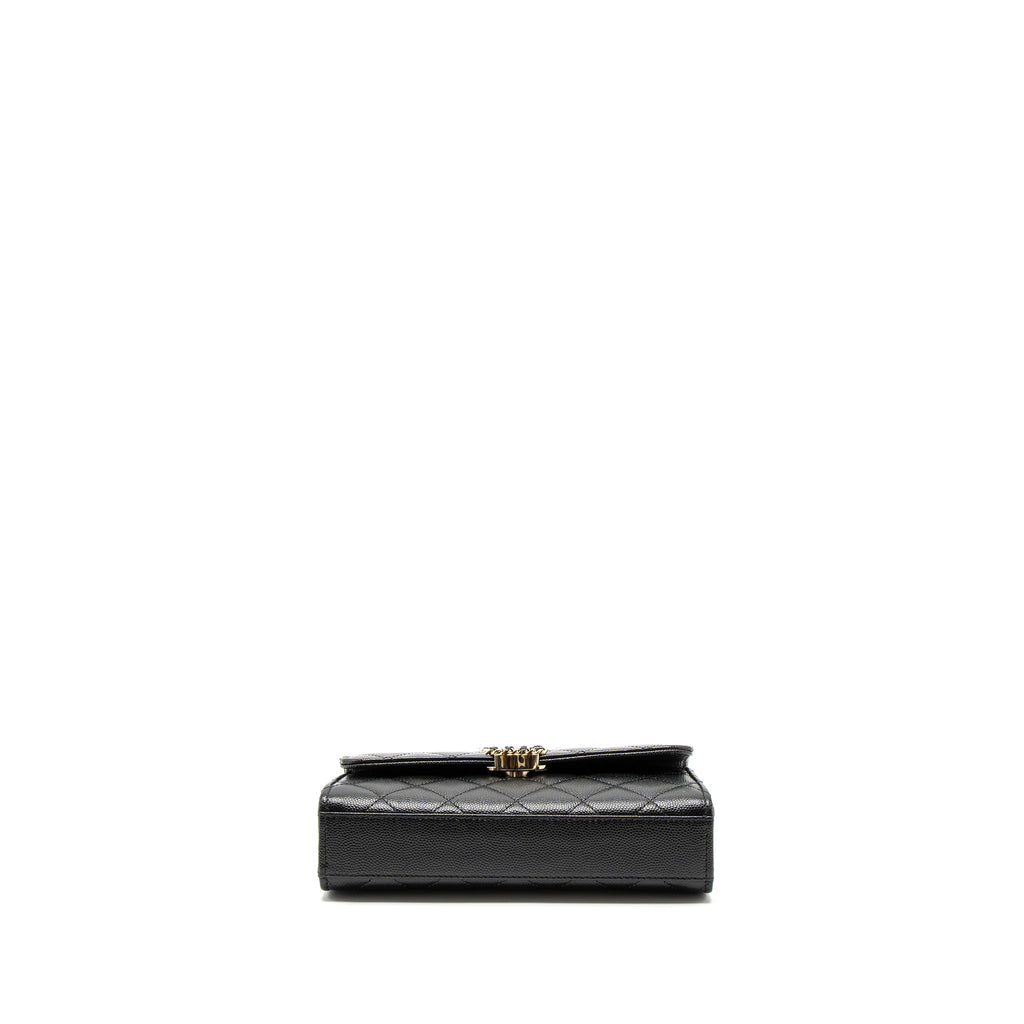 CHANEL 23P TOP HANDLE MINI FLAP BAG CAVIAR BLACK LGHW (MCROCHIP)