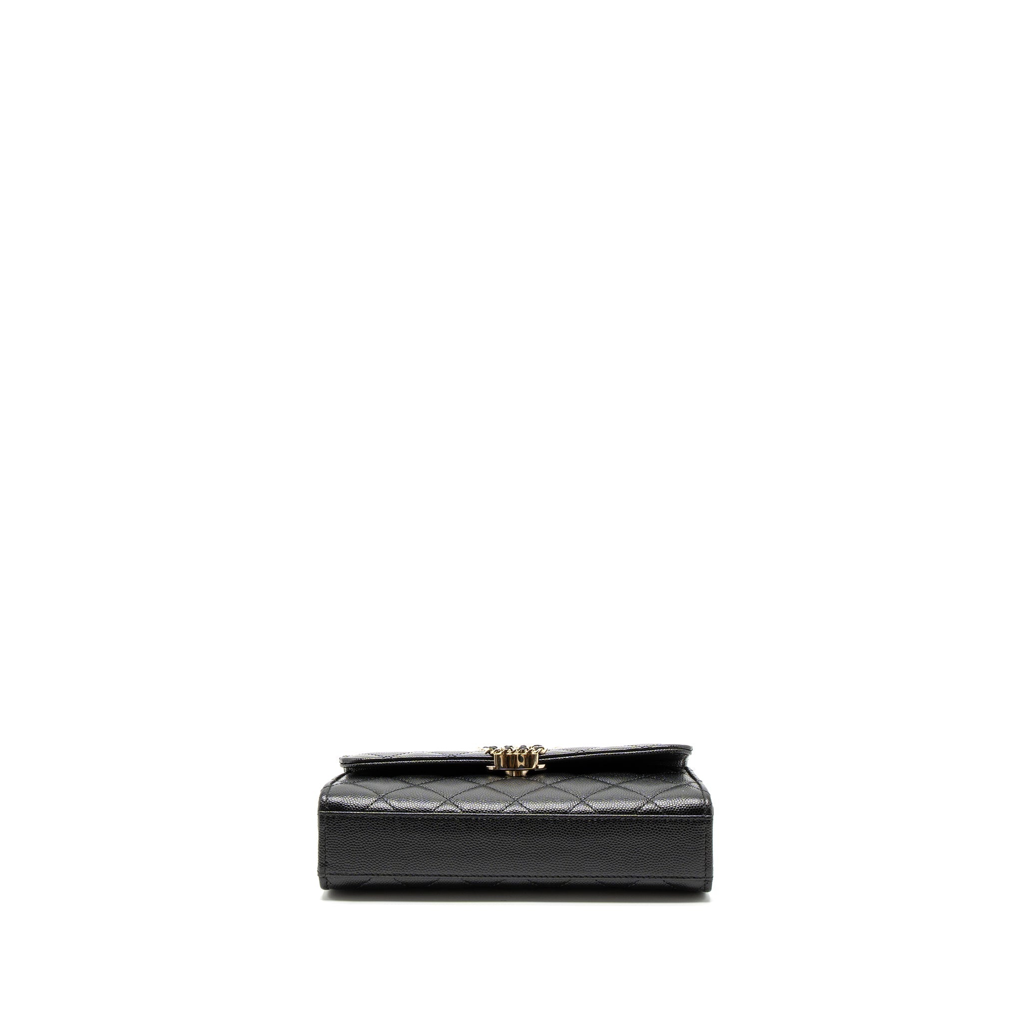 CHANEL 23P TOP HANDLE MINI FLAP BAG CAVIAR BLACK LGHW (MCROCHIP)