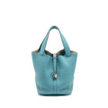 HERMES PICOTIN 22 LOCK BAG CLEMENCE 3Z BLUE SAINT CYR SHW