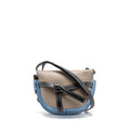 LOEWE SMALL GATE BAG CALFSKIN GREY/BLUE/MULTICOLOUR
