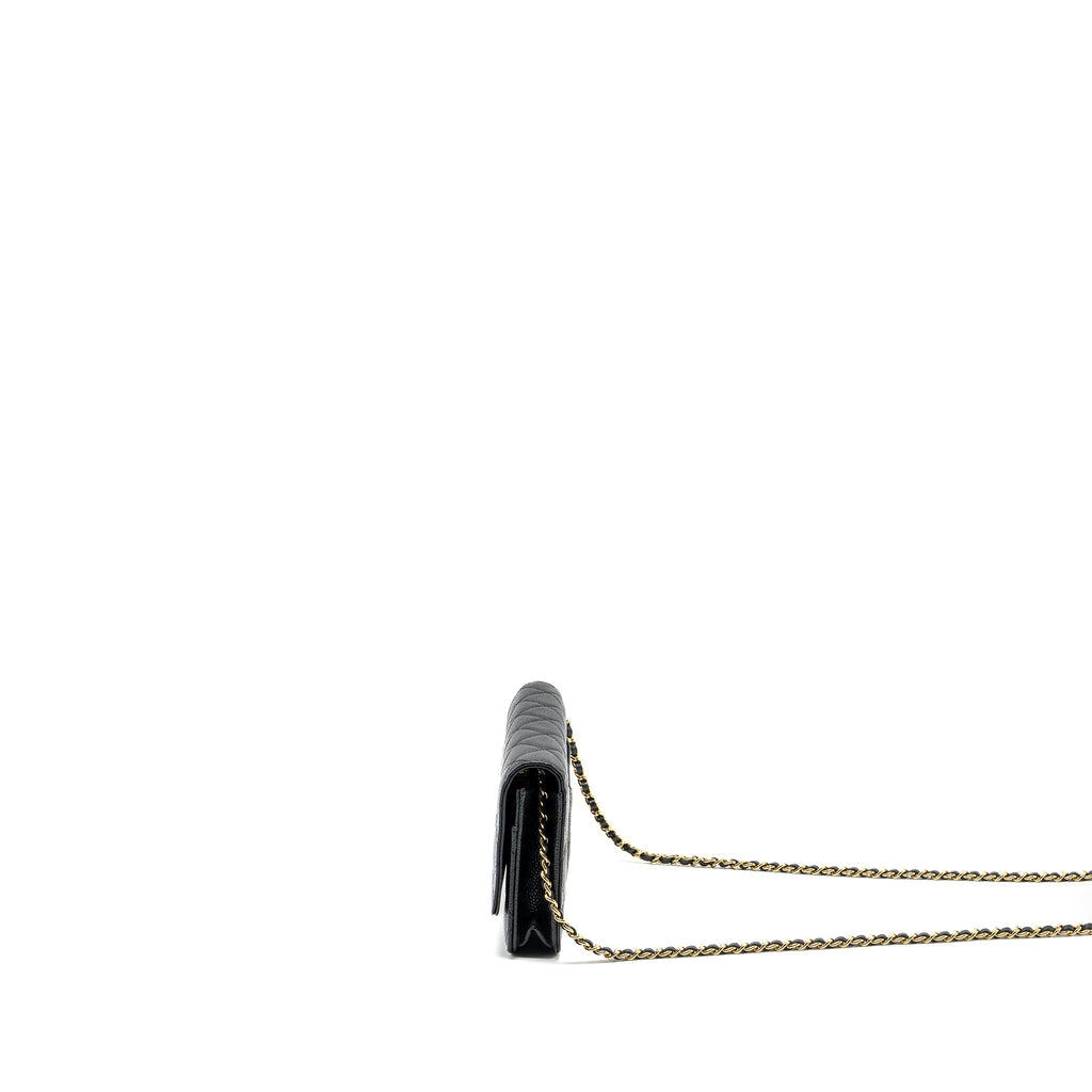 CHANEL CLASSIC WALLET ON CHAIN CAVIAR BLACK GHW