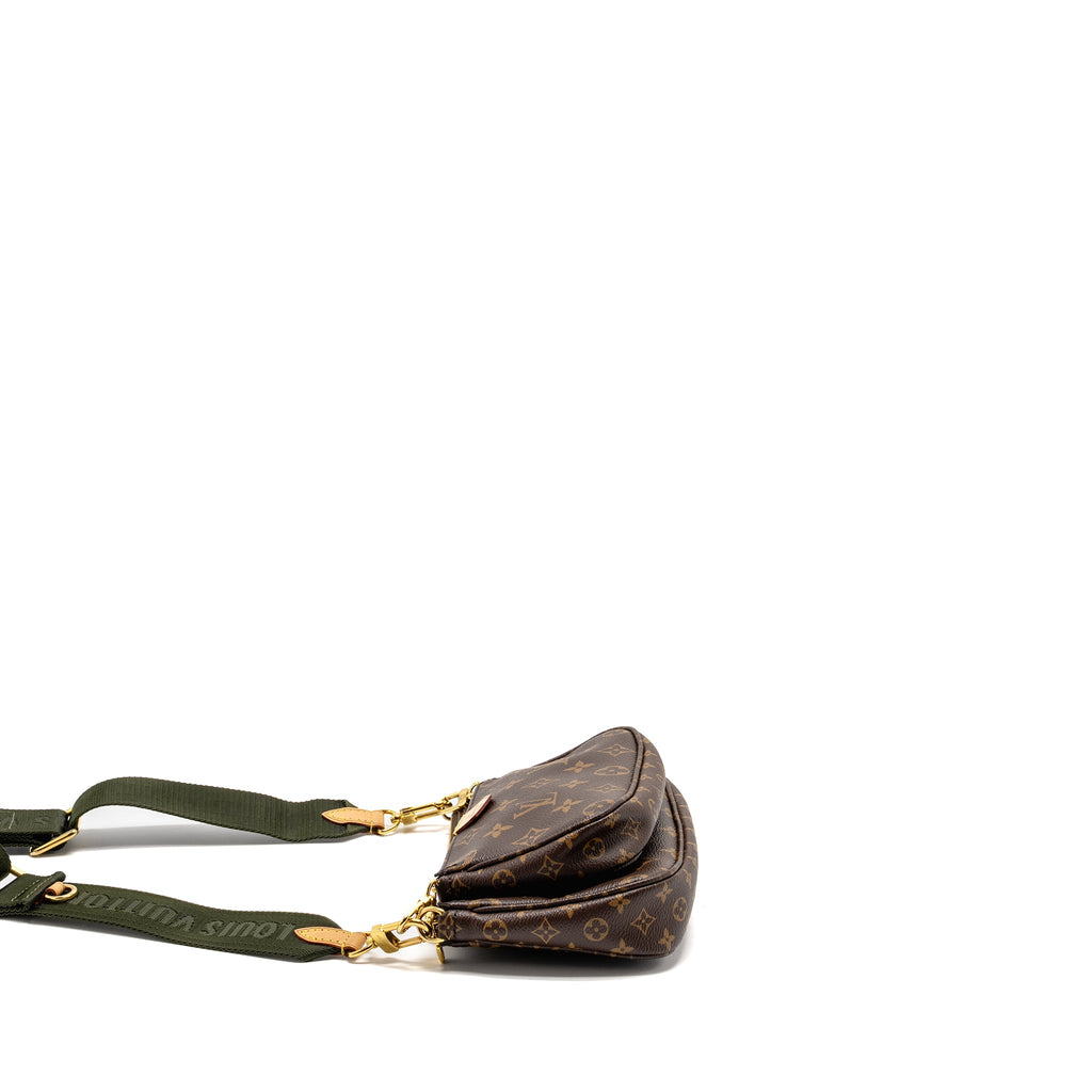 LOUIS VUITTON MULTI POCHETTE ACCESSORIES MONOGRAM CANVAS KHAKI GHW