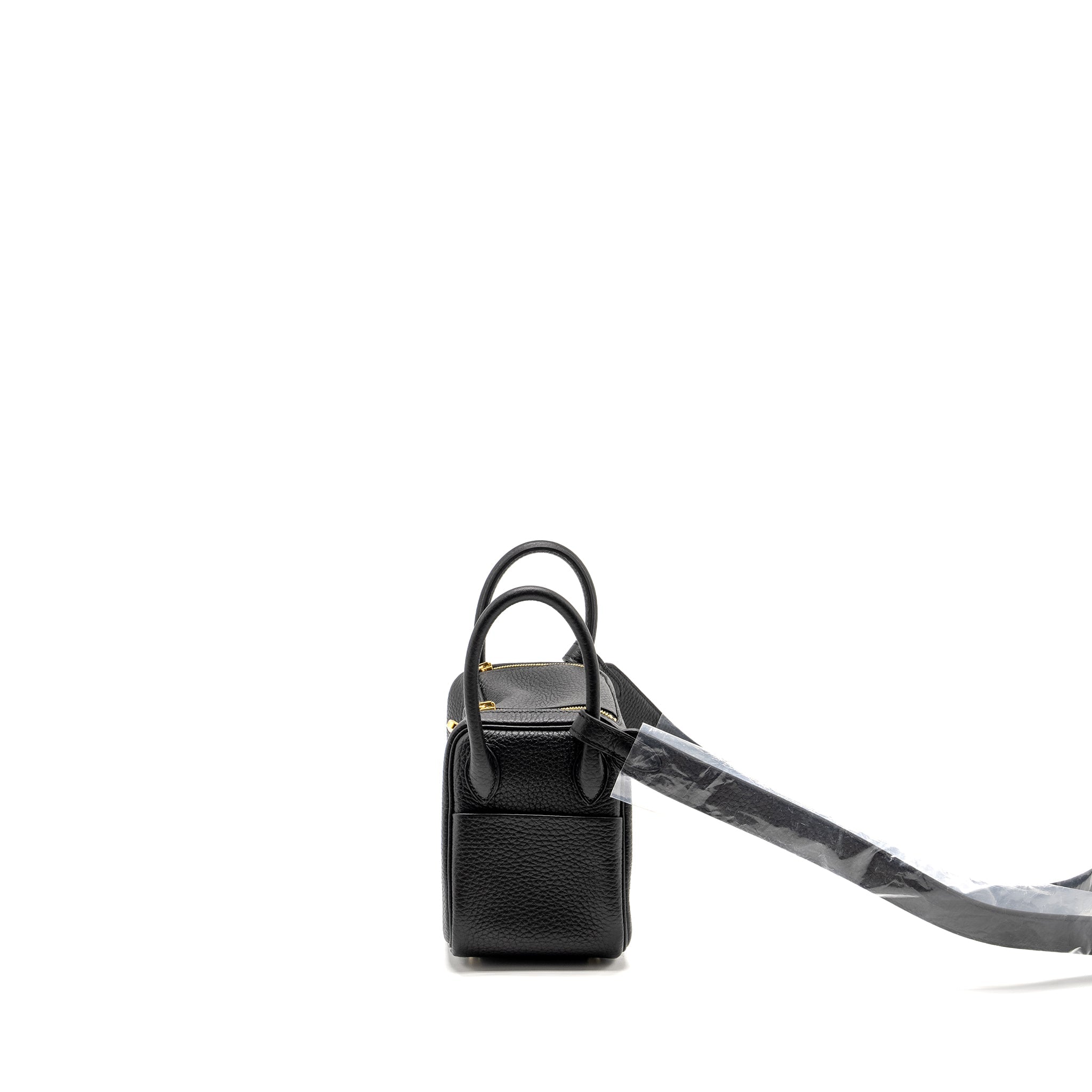 HERMES MINI LINDY CLEMENCE BLACK GHW