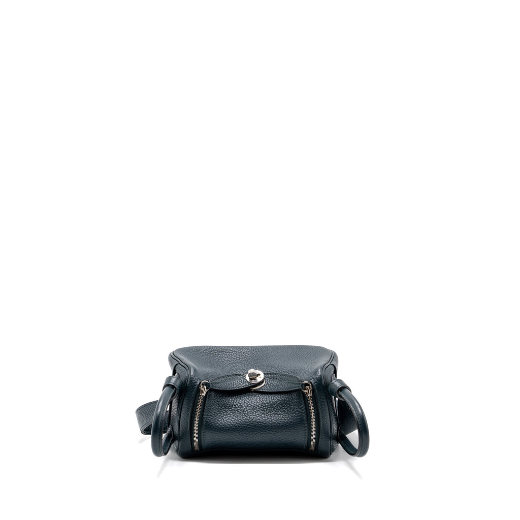 HERMES MINI LINDY CLEMENCE VERT CYPRES SHW