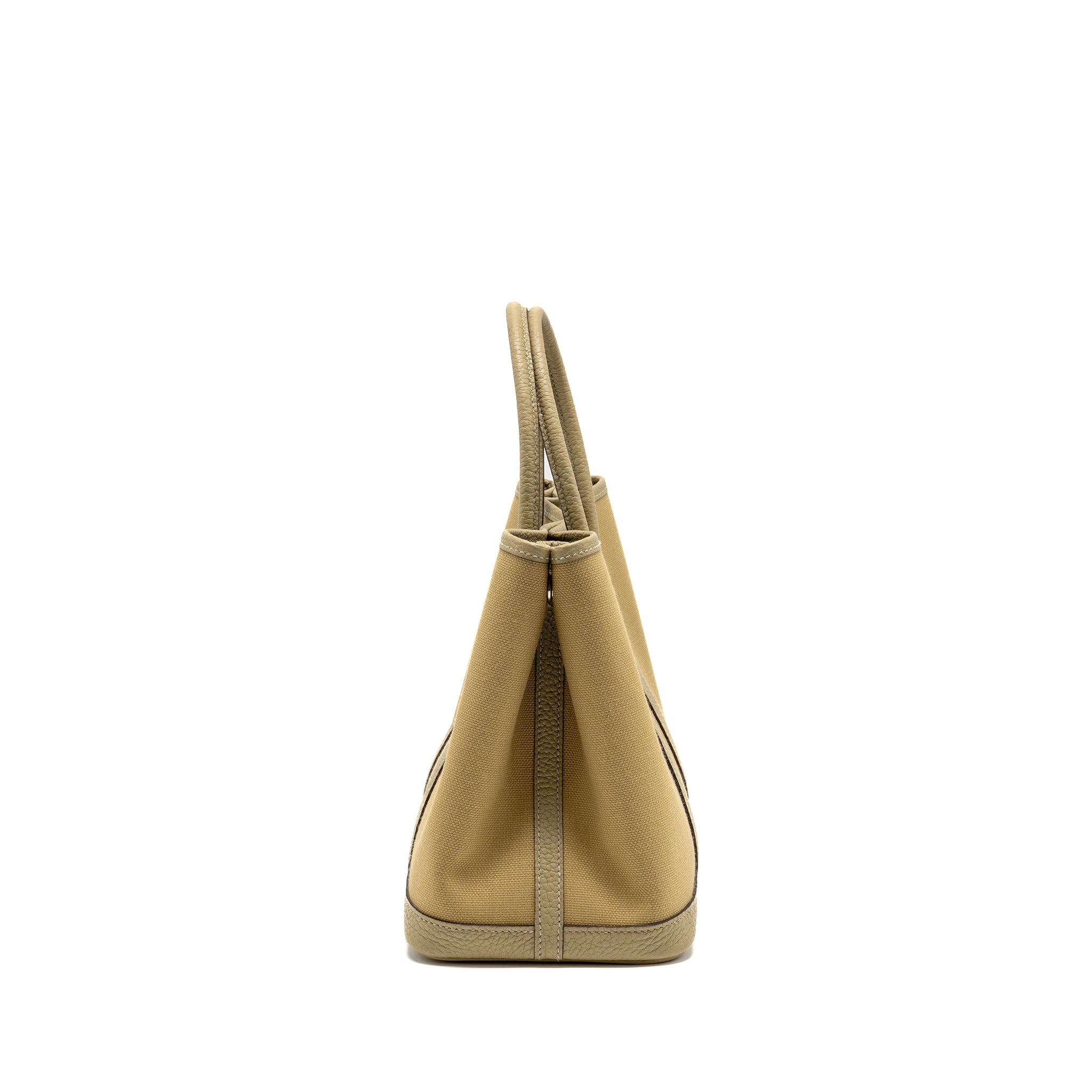 HERMES GARDEN PARTY 30 CANVAS/NEGONDA LEATHER TRENCH SHW