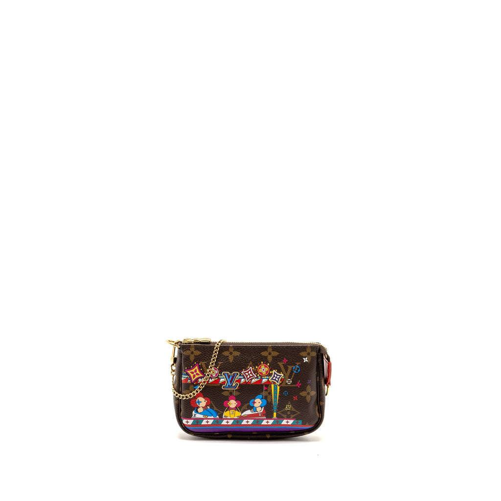 LOUIS VUITTON 2020 MINI POCHETTE 2020 CHRISTMAS ANIMATION BUMPER CARS MONOGRAM CANVAS GHW