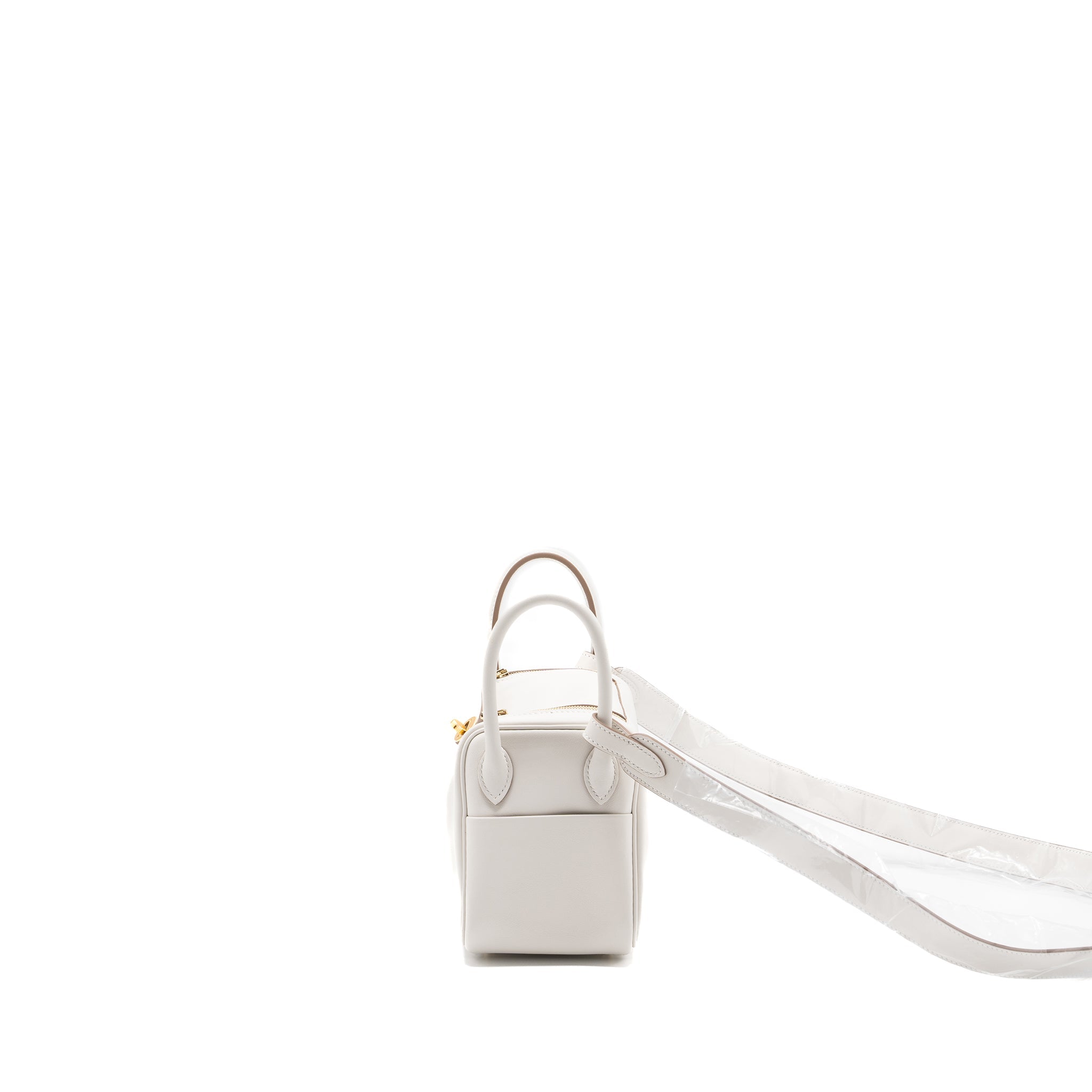 HERMES MINI LINDY SWIFT GRIS PALE / GRIS MEYER GHW