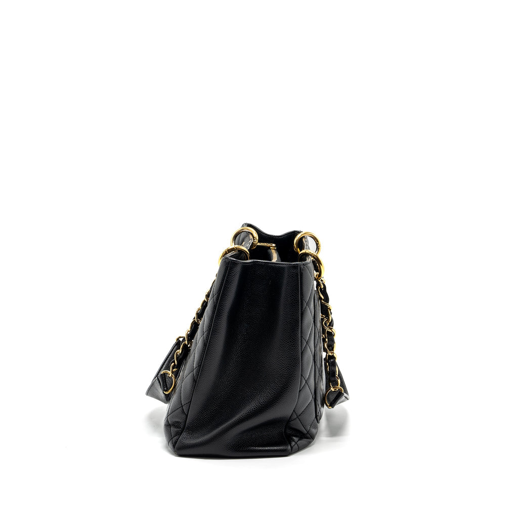 CHANEL GRAND SHOPPING TOTE BAG CAVIAR BLACK GHW