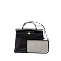 HERMES HERBAG 31 WITH BERLINE CANVAS AND HUNTER IN BLACK GHW