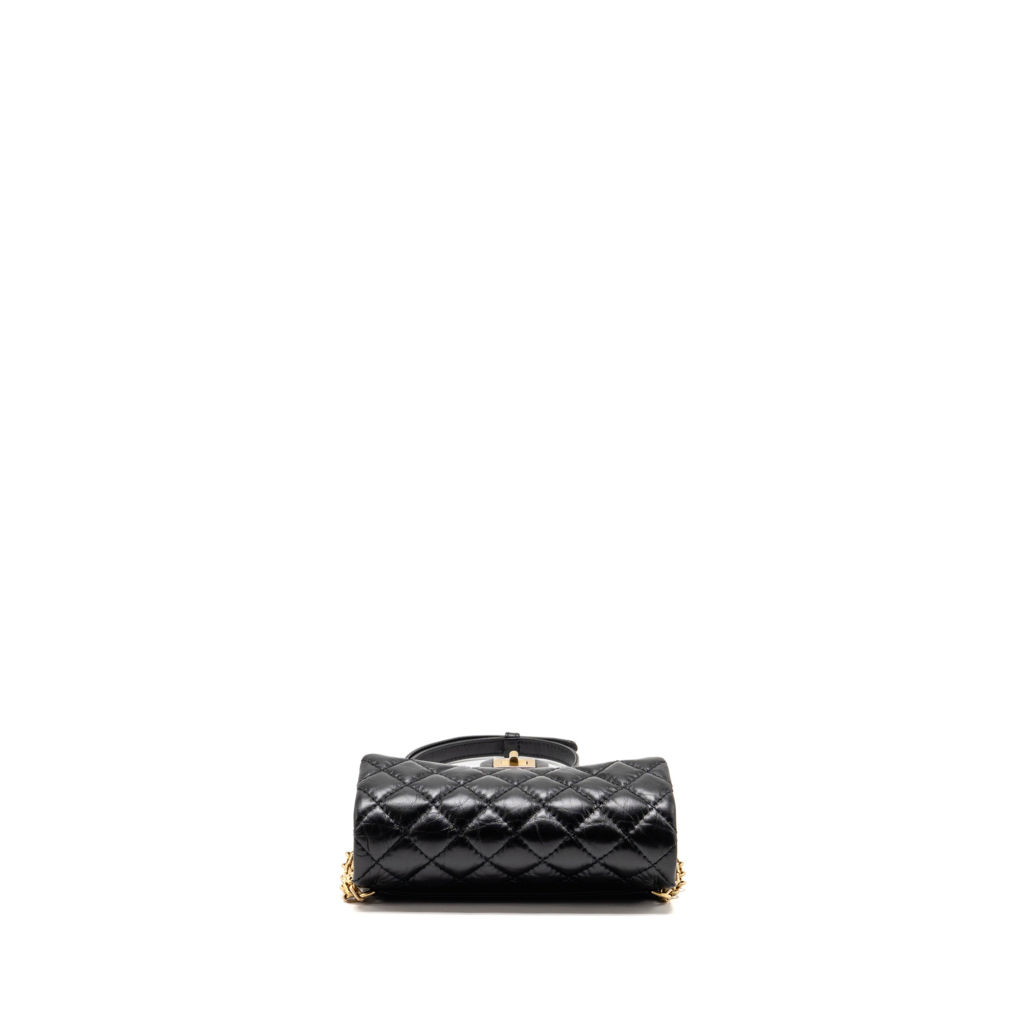 CHANEL 2.55 REISSUE WAIST BAG AGED CALFSKIN BLACK GHW