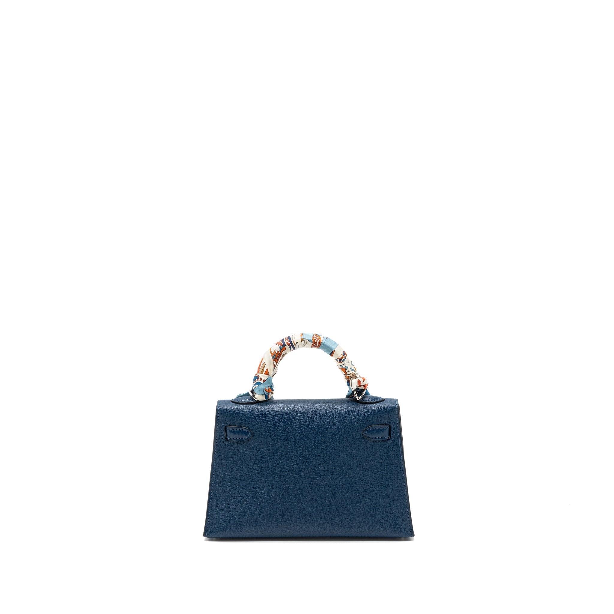 HERMES MINI KELLY CHÈVRE MYSORE DEEP BLUE/ BLUE IZMIR SHW
