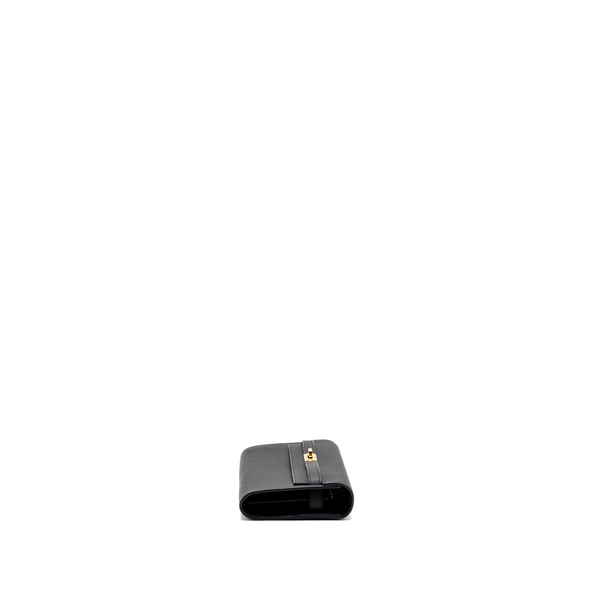 HERMES KELLY TO GO EPSOM BLACK GHW