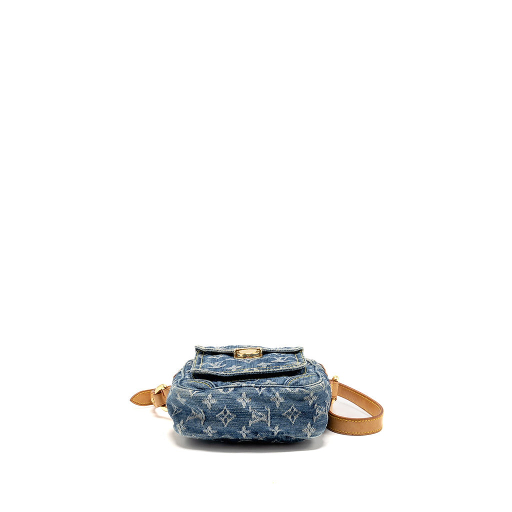 LOUIS VUITTON VINTAGE DENIM CAMERA BAG MONOGRAM BLUE DENIM GHW