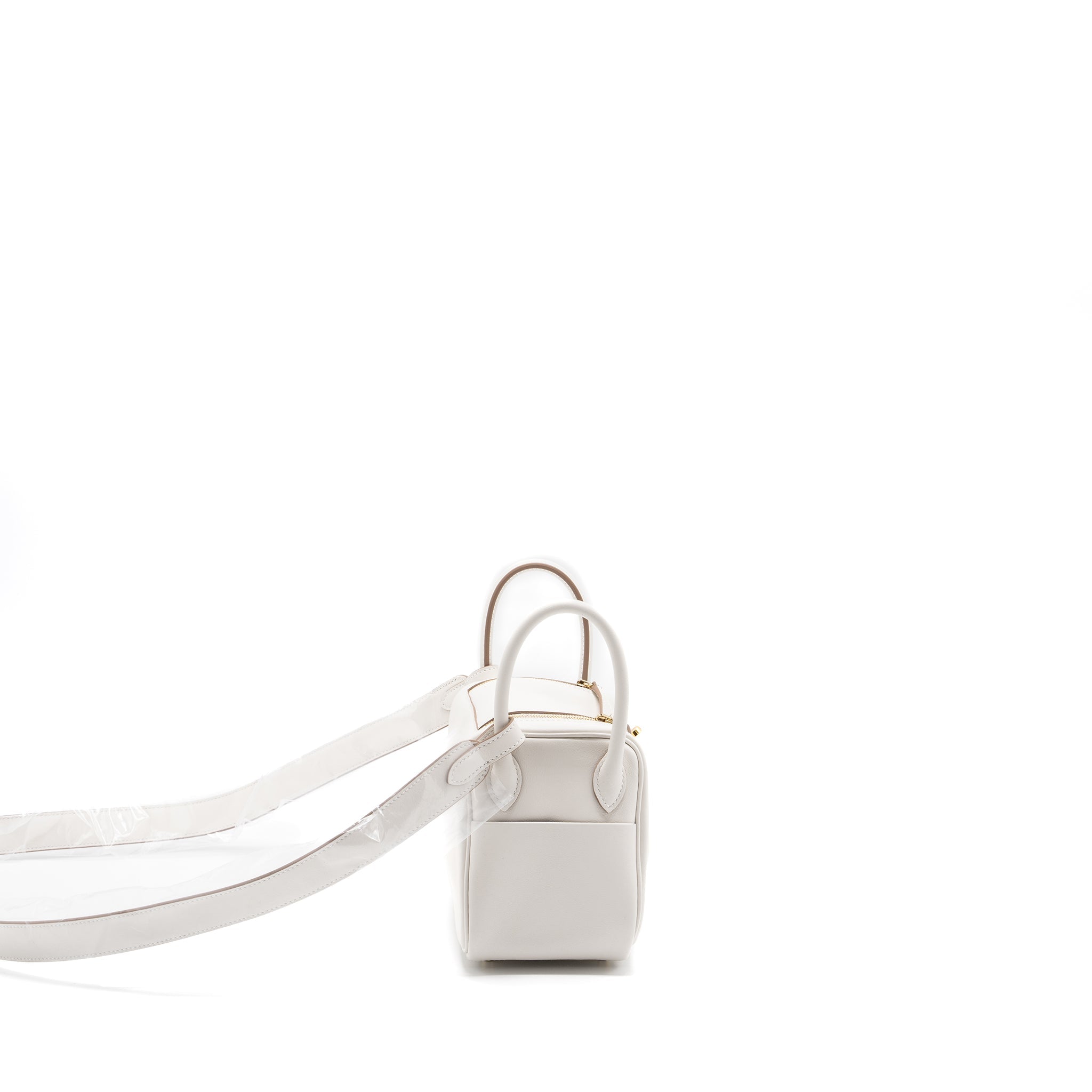 HERMES MINI LINDY SWIFT GRIS PALE / GRIS MEYER GHW