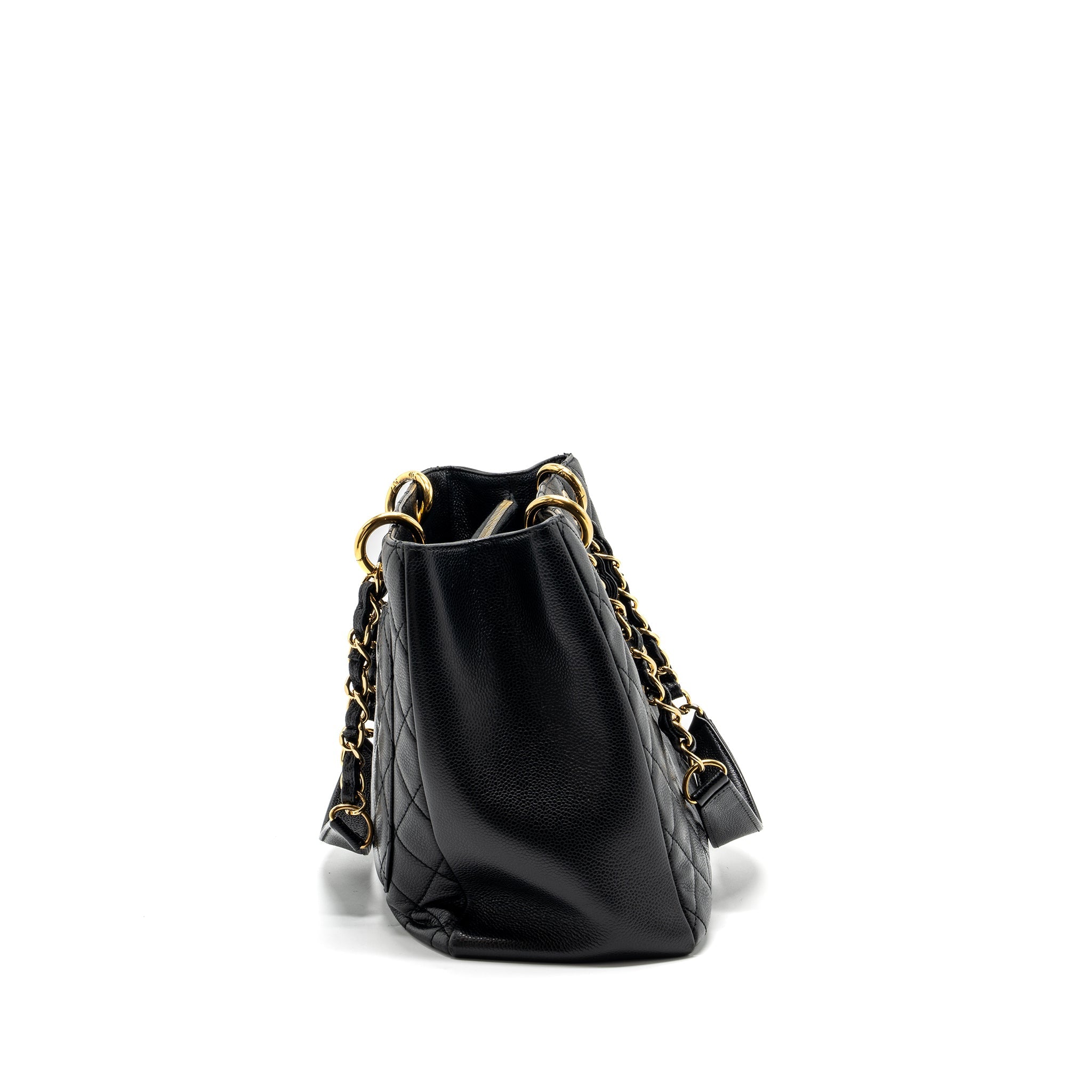CHANEL GRAND SHOPPING TOTE BAG CAVIAR BLACK GHW
