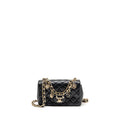 CHANEL COCO CHARMS MINI RECTANGULAR FLAP BAG LAMBSKIN BLACK LGHW