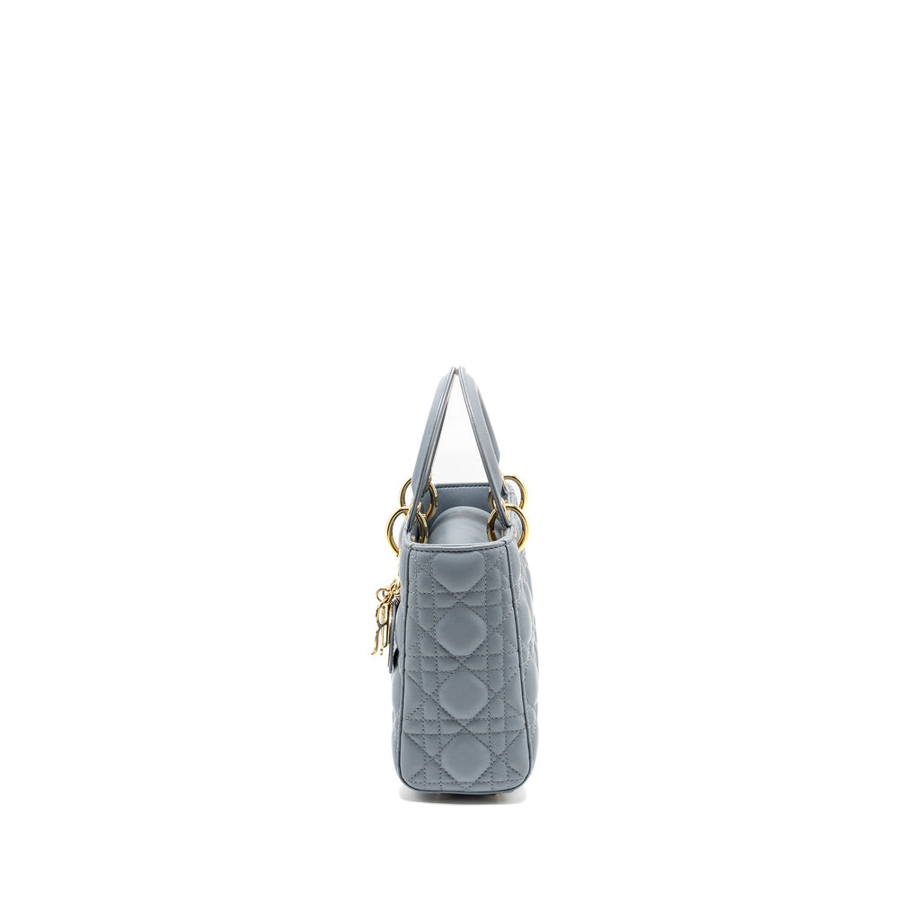 DIOR MY ABC SMALL LADY DIOR LAMBSKIN BLUE LGHW