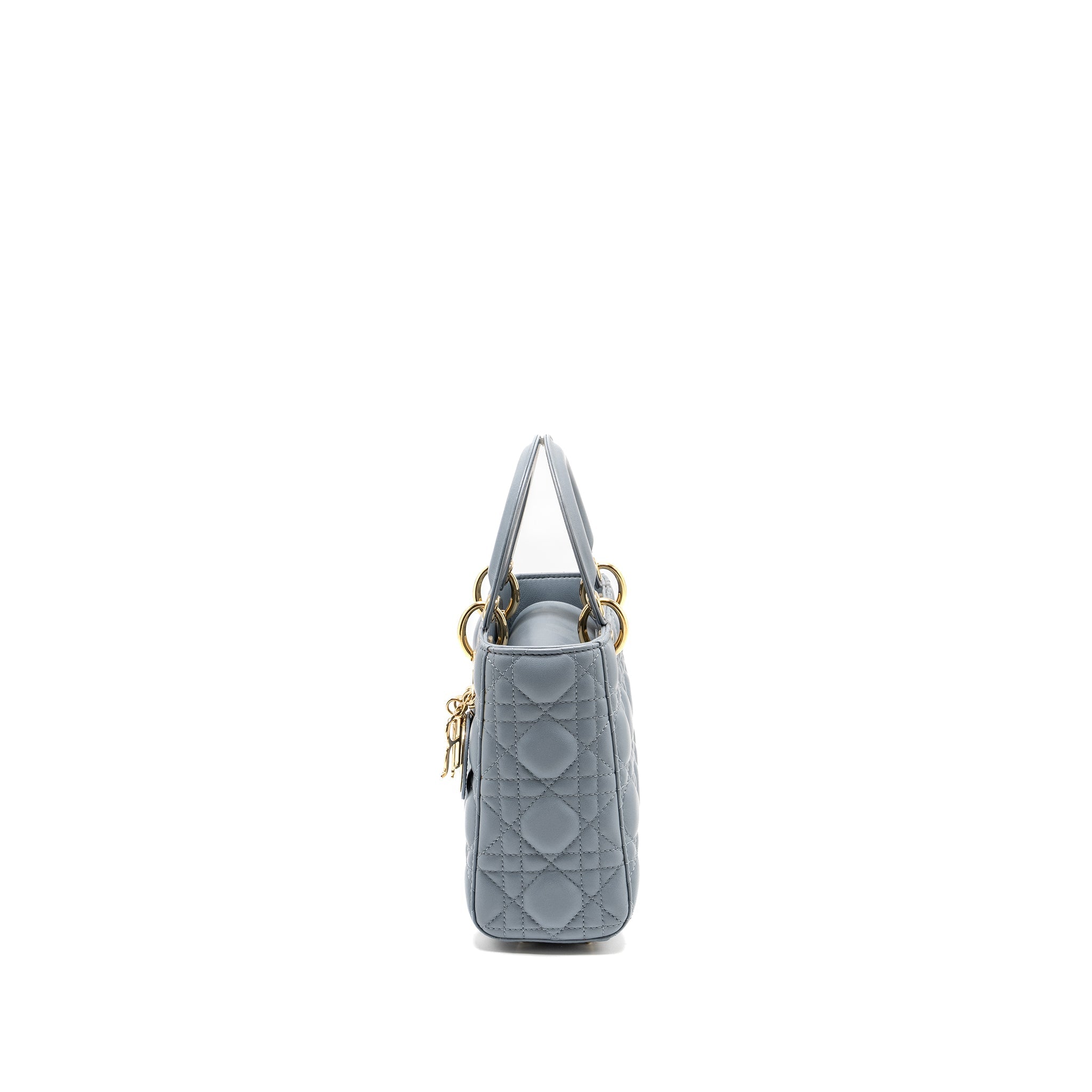 DIOR MY ABC SMALL LADY DIOR LAMBSKIN BLUE LGHW