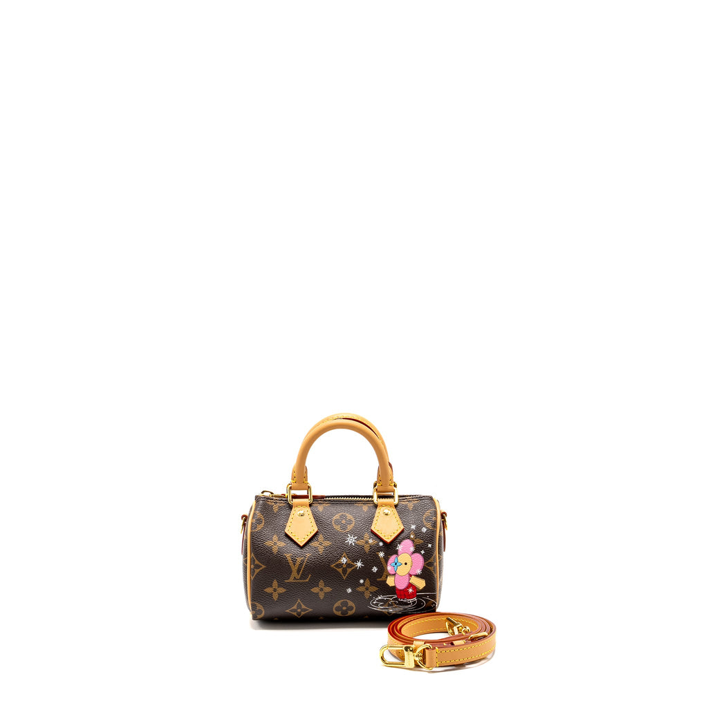 LOUIS VUITTON NANO SPEEDY VIVIENNE LIMITED EDITION MONOGRAM CANVAS GHW