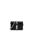 PRADA ELECTRA CITY FLAP BAG CALFSKIN BLACK / RED SHW
