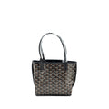GOYARD MINI ANJOU TOTE BAG GOYARDLINE CANVAS / CALFSKIN BLACK SHW