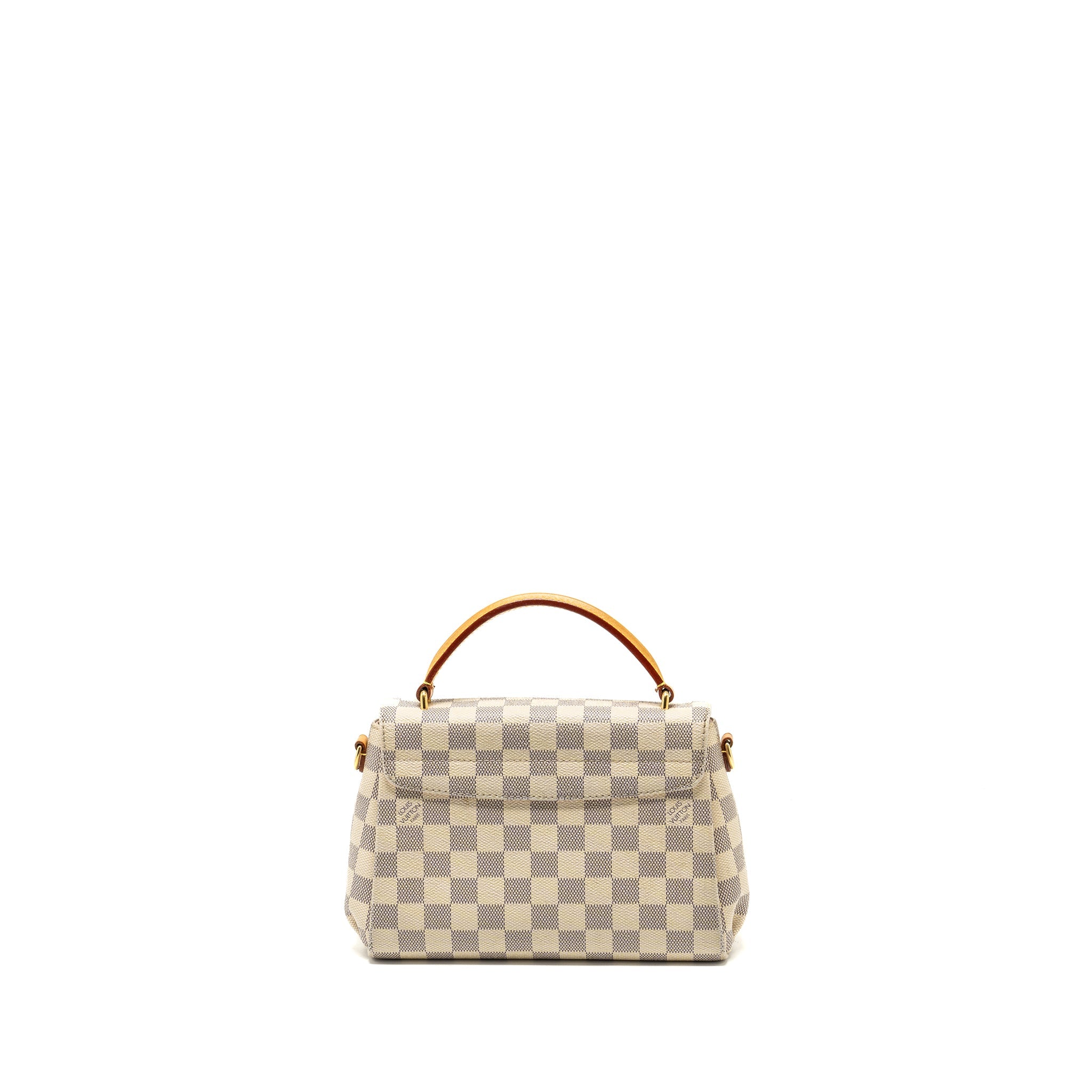 LOUIS VUITTON CROISETTE DAMIER AZUR CANVAS WHITE GHW
