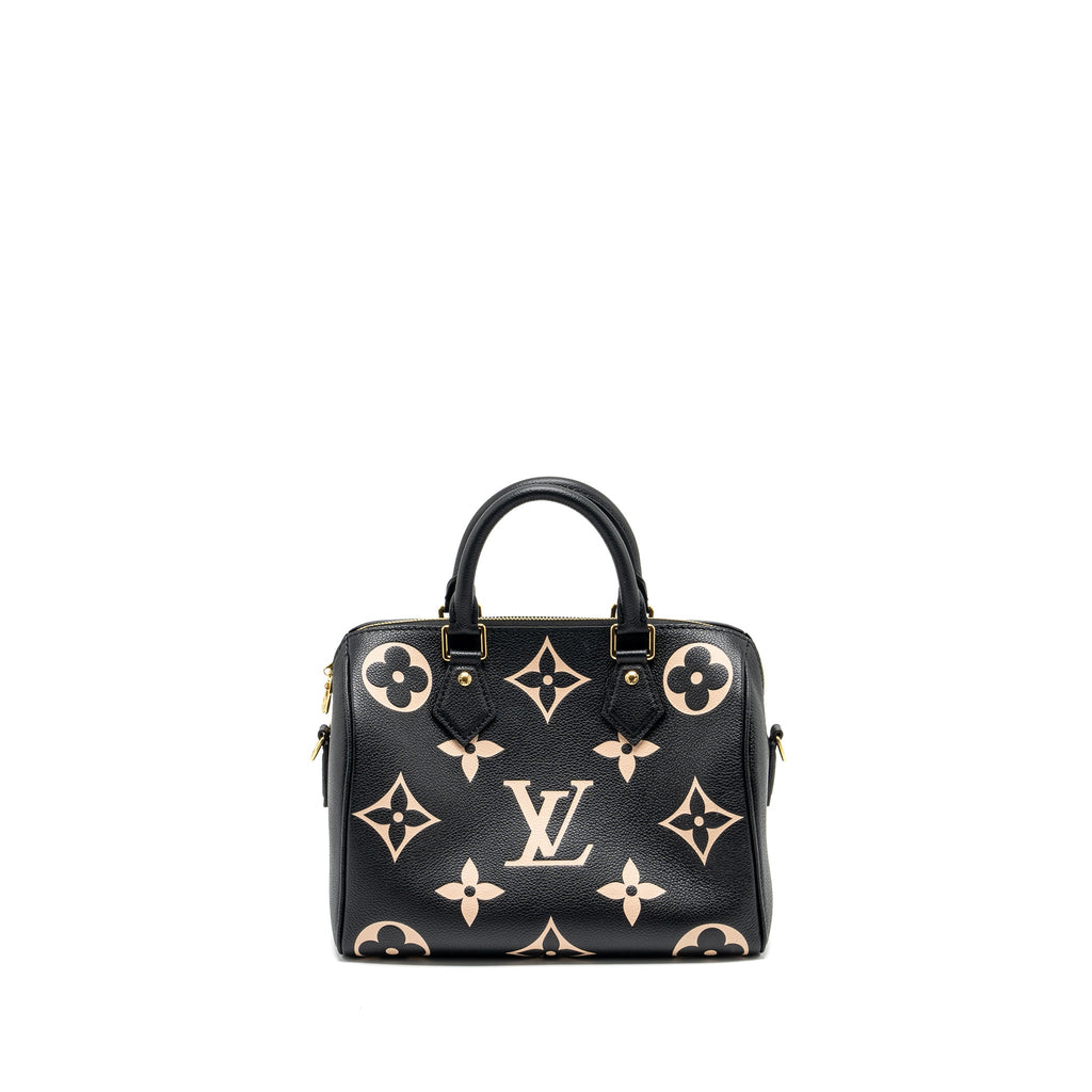 LOUIS VUTTION SPEEDY BANDOULIERE 25 BICOLOUR MONOGRAM EMPREINTE BLACK/MULTICOLOUR GHW