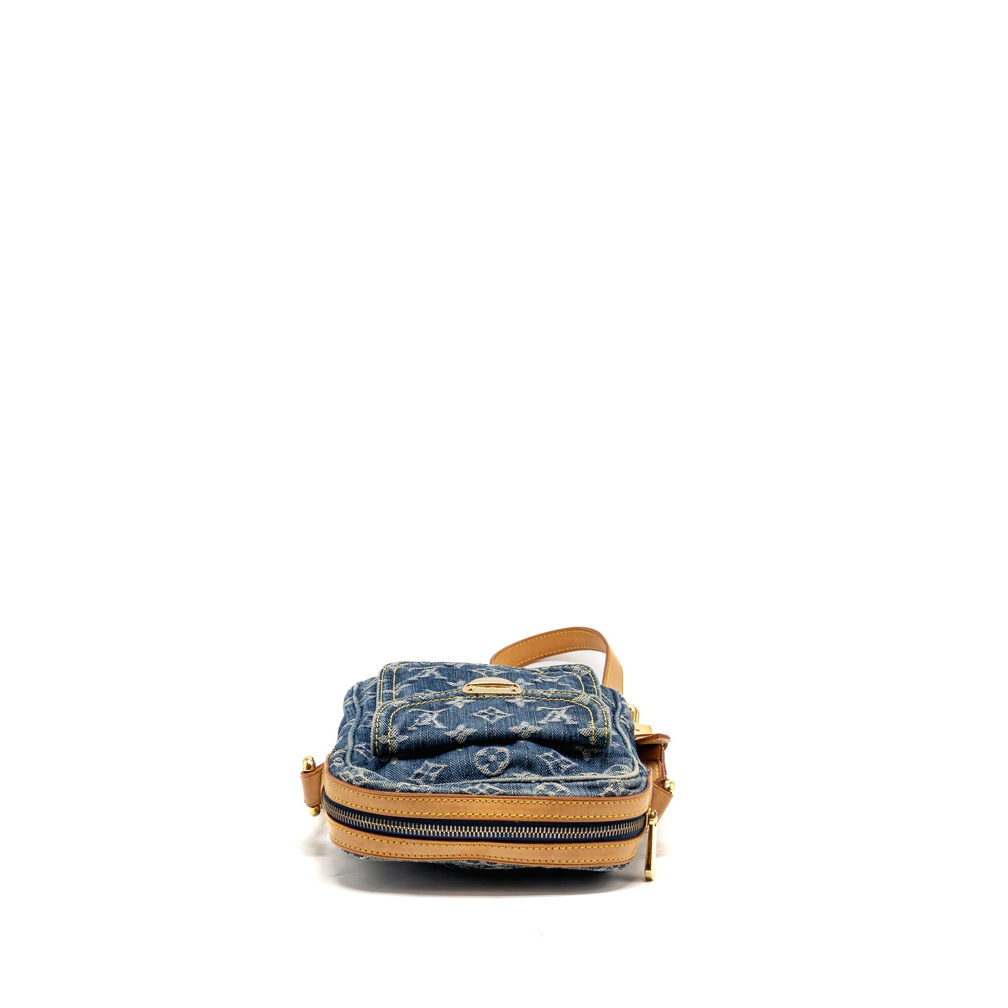 LOUIS VUITTON VINTAGE DENIM CAMERA BAG MONOGRAM BLUE DENIM GHW