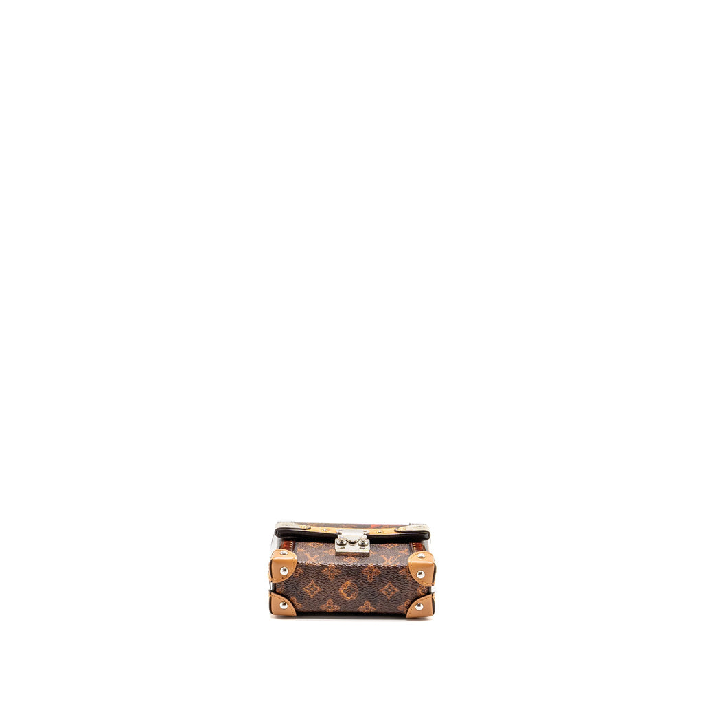 LOUIS VUITTON ESSENTIAL TRUNK MINI BAG/BAG CHARM MONOGRAM CANVAS MULTICOLOUR HARDWARE