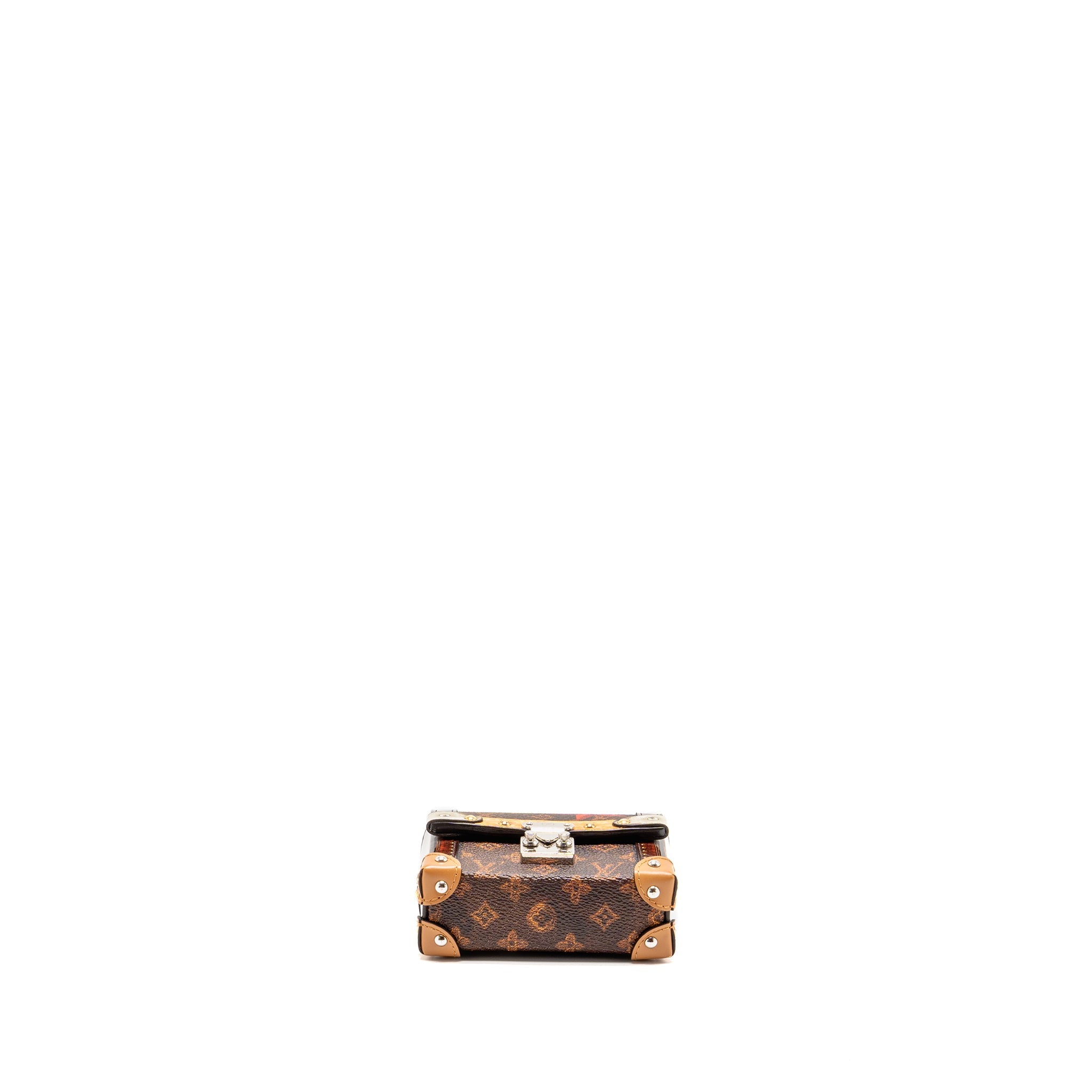 LOUIS VUITTON ESSENTIAL TRUNK MINI BAG/BAG CHARM MONOGRAM CANVAS MULTICOLOUR HARDWARE