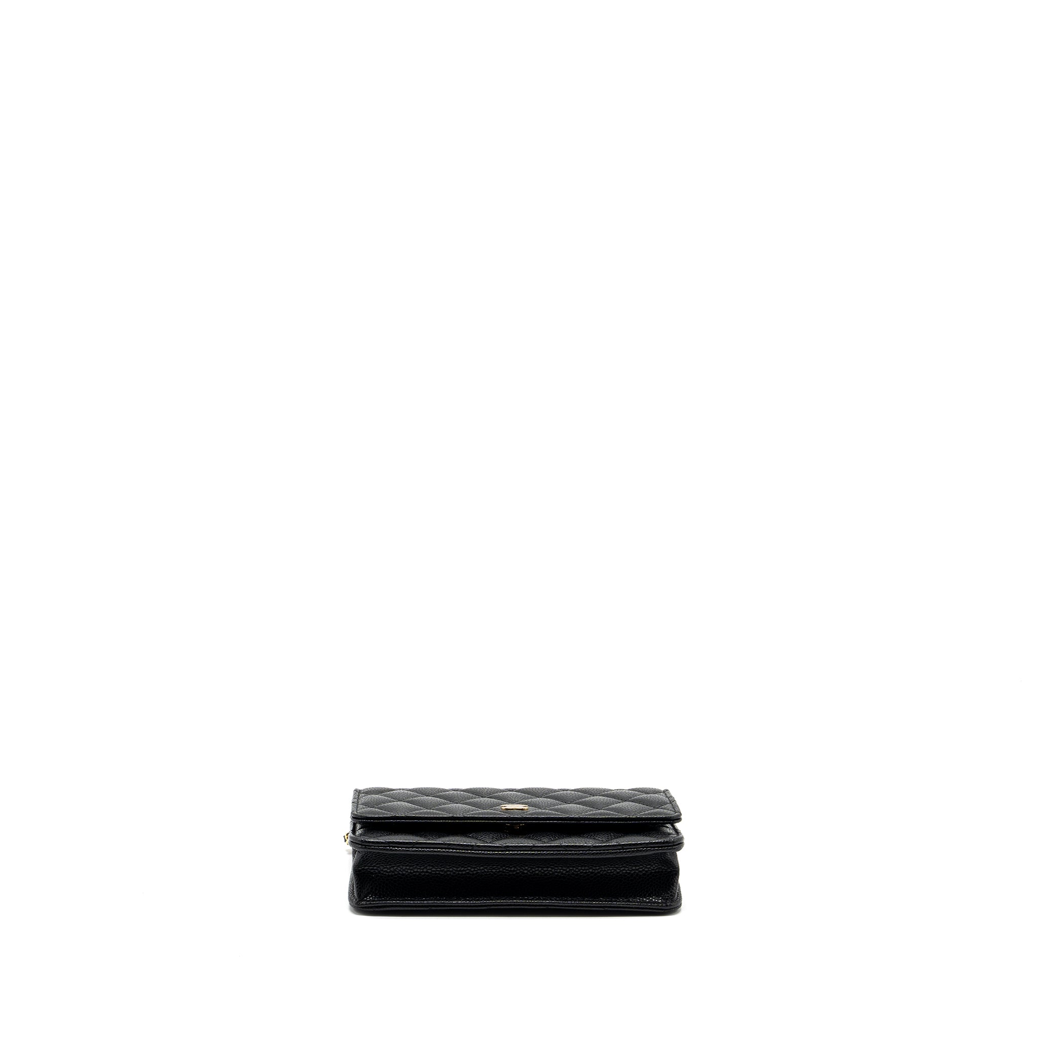 CHANEL CLASSIC WALLET ON CHAIN CAVIAR BLACK GHW(MICROCHIP)