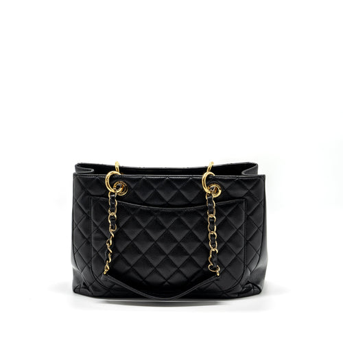 CHANEL GRAND SHOPPING TOTE BAG CAVIAR BLACK GHW