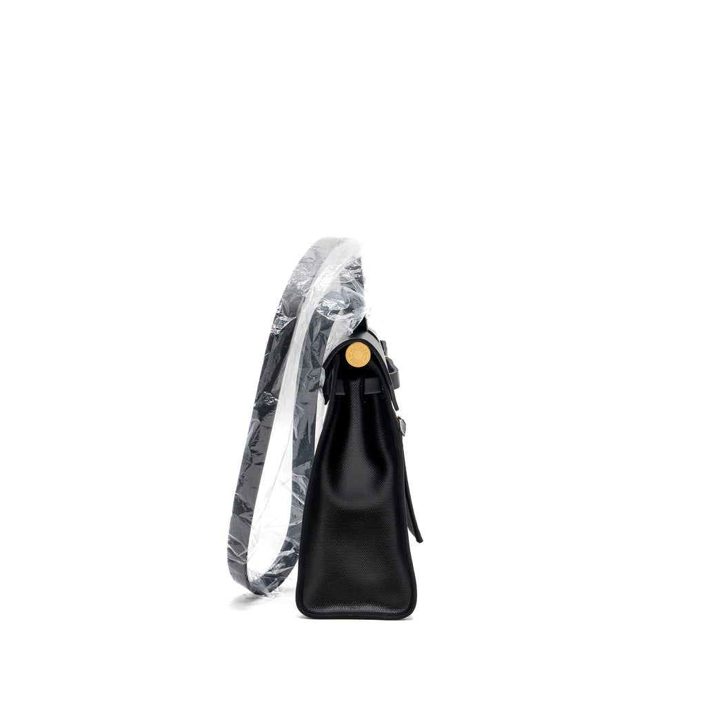 HERMES HERBAG 31 WITH BERLINE CANVAS AND HUNTER IN BLACK GHW