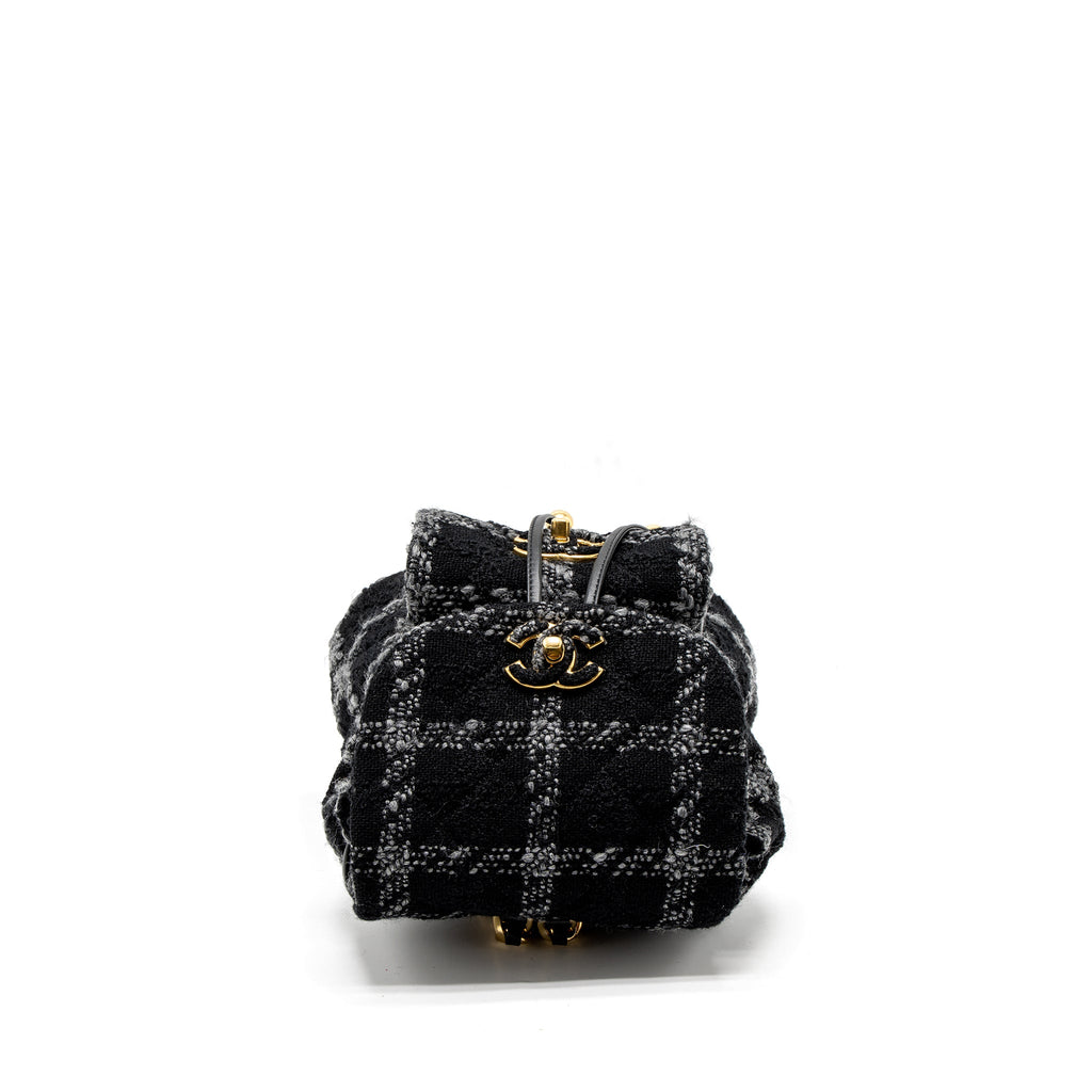 CHANEL DUMA BACKPACK TWEED MULTICOLOURED BRUSHED GHW (MICROCHIP)