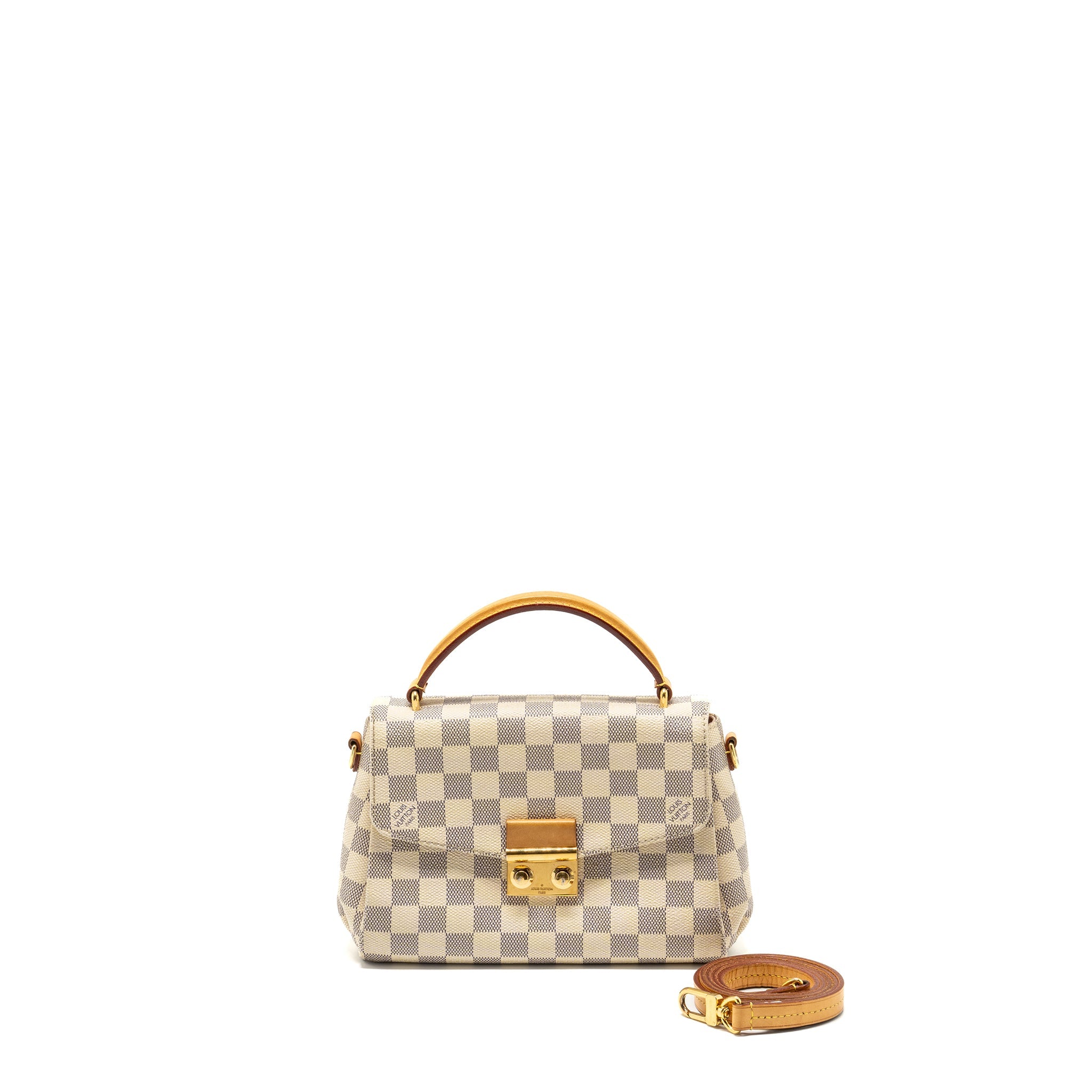 LOUIS VUITTON CROISETTE DAMIER AZUR CANVAS WHITE GHW