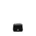 CHANEL MINI SQUARE FLAP BAG LAMBSKIN BLACK LGHW (MICROCHIP)