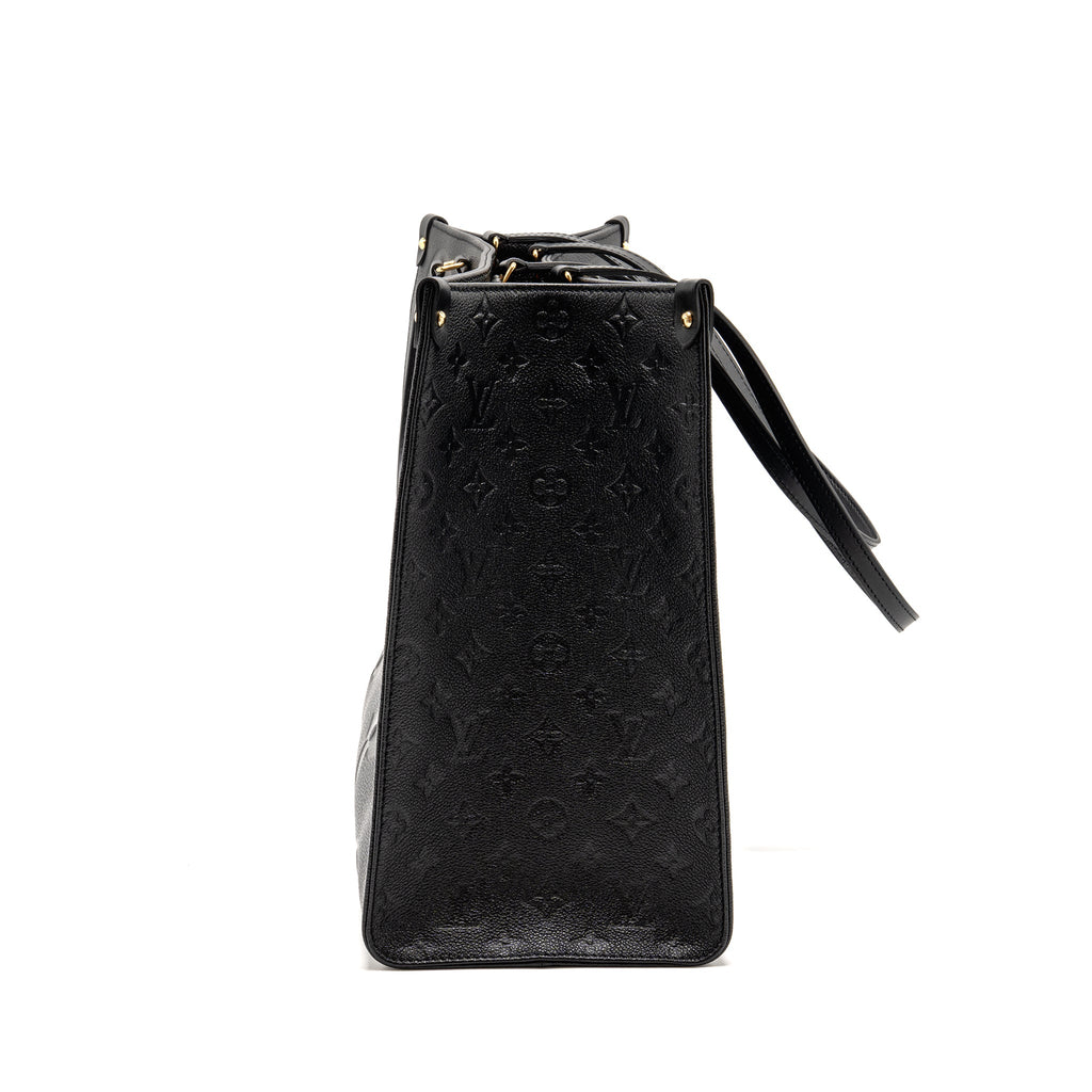 LOUIS VUITTON ONTHEGO GM MONOGRAM EMPREINTE LEATHER BLACK GHW