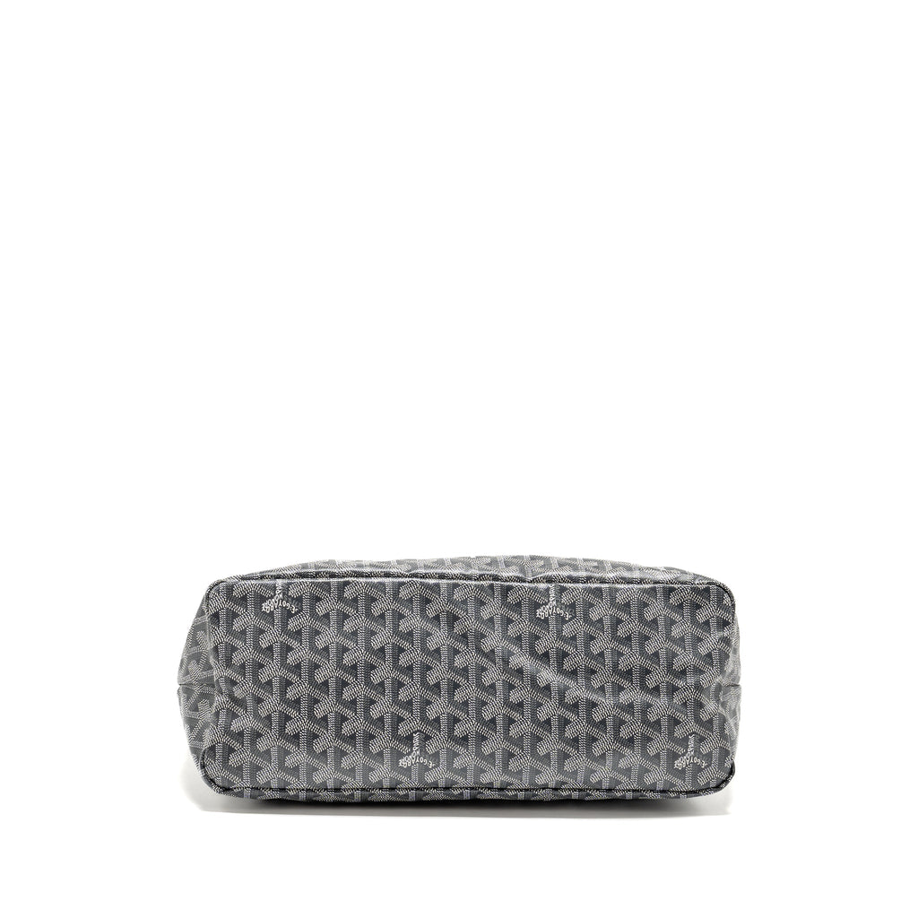 GOYARDBOHEME HOBO BAG GOYARDINE CANVAS/CALFSKIN GRIS SHW