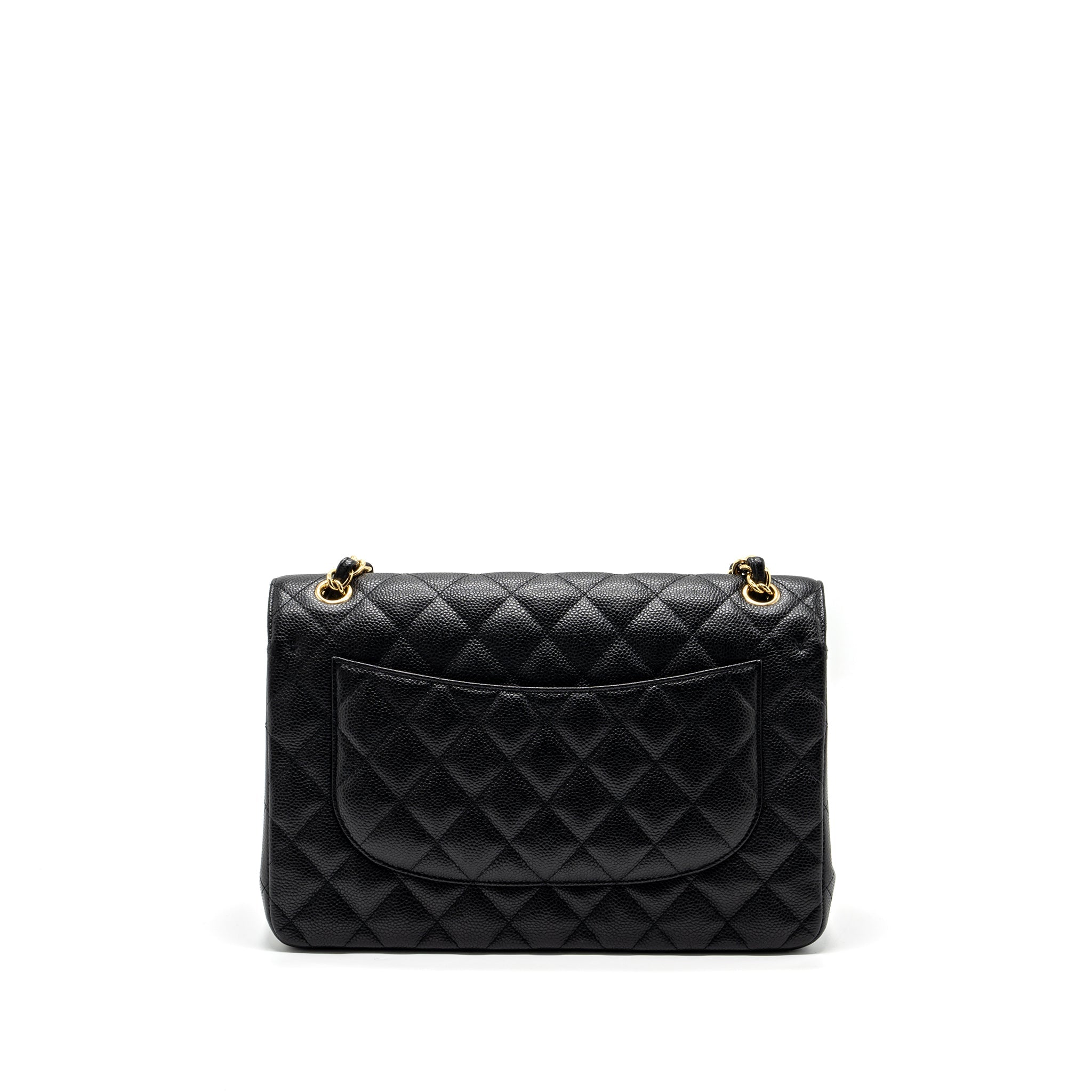 CHANEL JUMBO CLASSIC DOUBLE FLAP BAG CAVIAR BLACK GHW